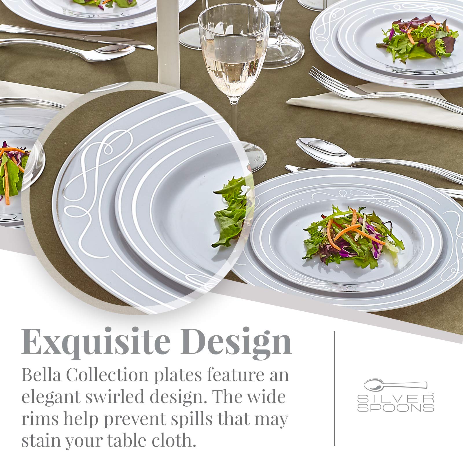 Premium 20-Piece Disposable Plastic Plate Set - 10.25