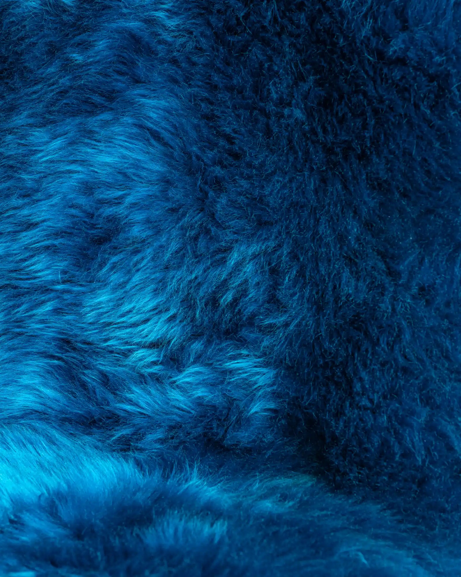 Handmade Peacock Blue Dyed Single Sheepskin Rug - Soft & Luxurious Natural Sheepskin Carpet for Living Room, Bedroom, or Nursery Decor