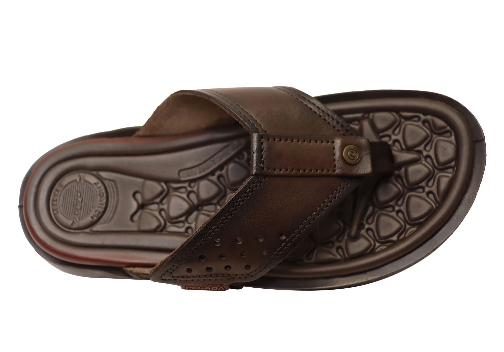 Sloan Men's Comfortable Leather Flip Flops Sandals - Handmade in Brazil - Perfect for Beach, Pool & Casual Wear