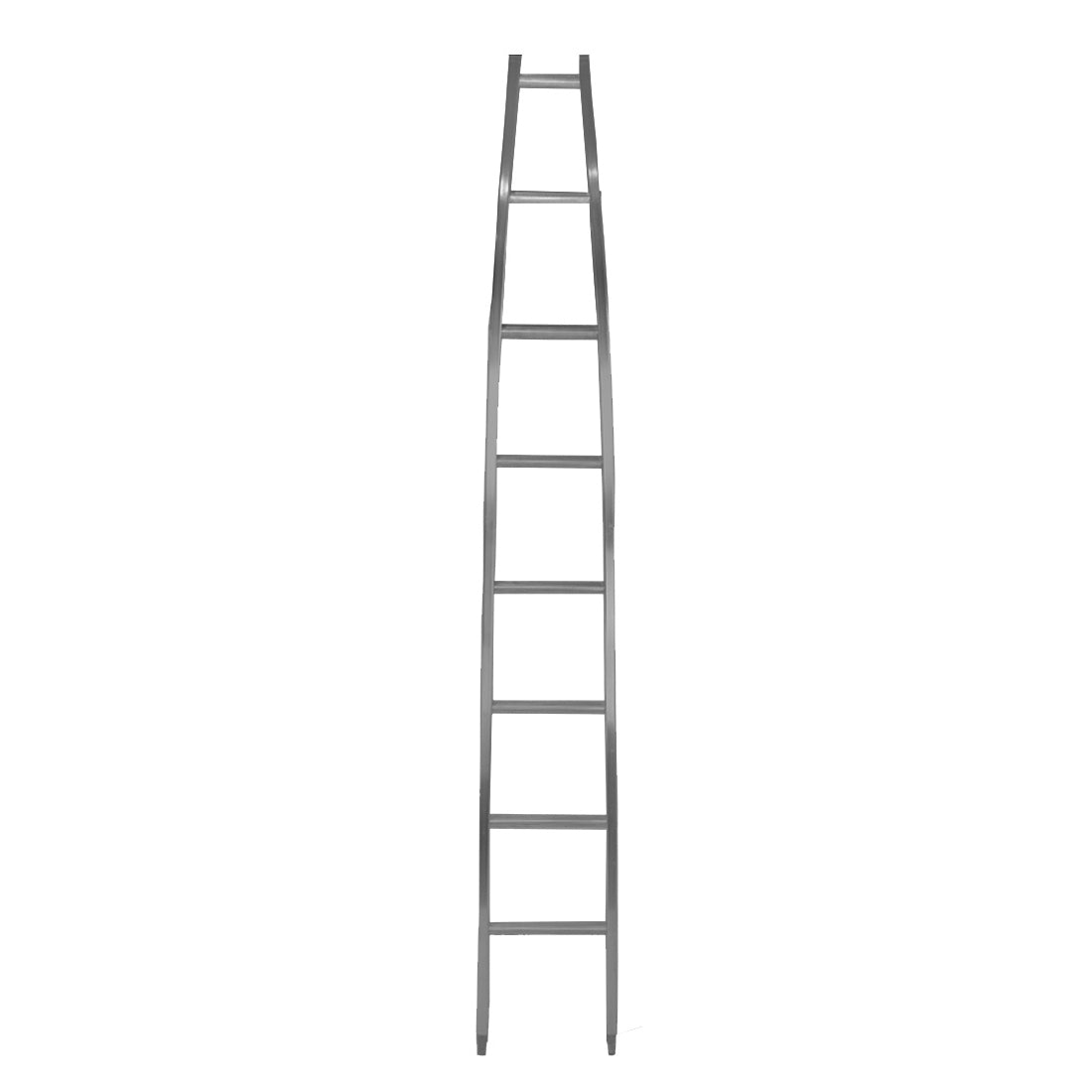8 Foot Aluminum Metallic Ladder with Open Top Section - Lightweight & Durable for Home, Warehouse, and Construction Use