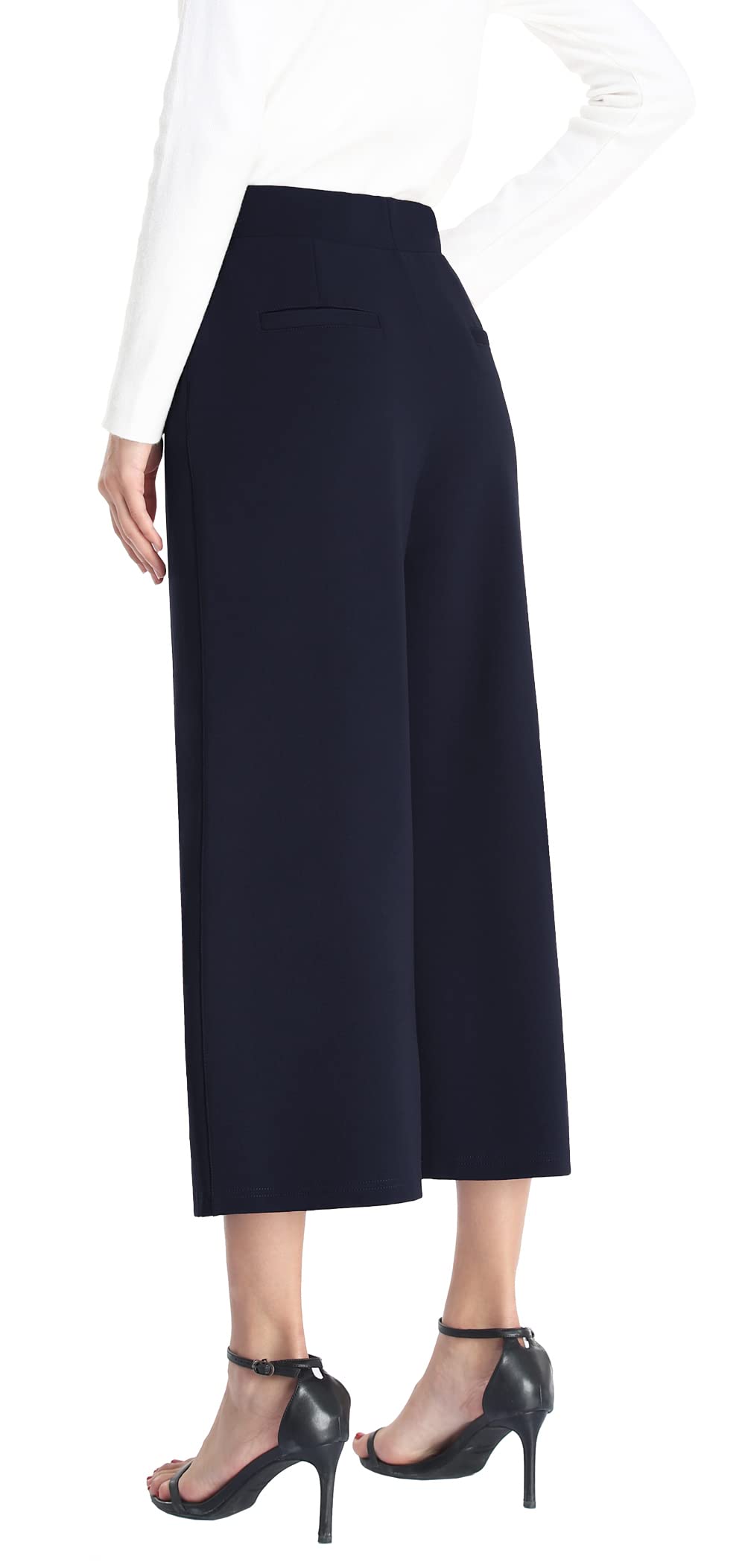 **MISS MOLY Women's Wide Leg Palazzo Pants - Business Casual Cropped Capris for Office & Travel | Comfortable & Stylish Work Pants**