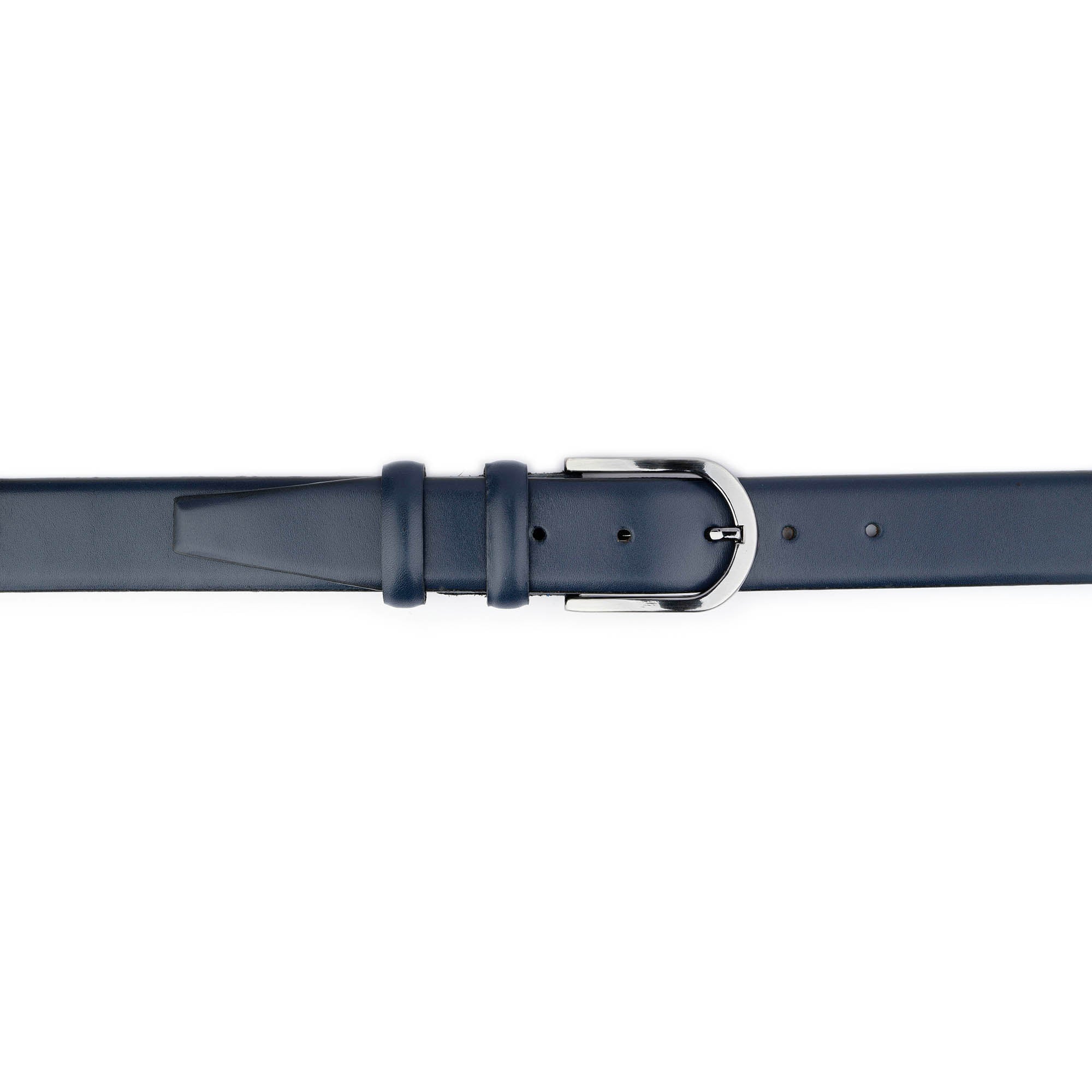 Premium Dark Blue Genuine Leather Dress Belt for Men - 3.5 cm Width - Formal & Business Attire Accessory - Perfect for Office, Weddings & Special Occasions