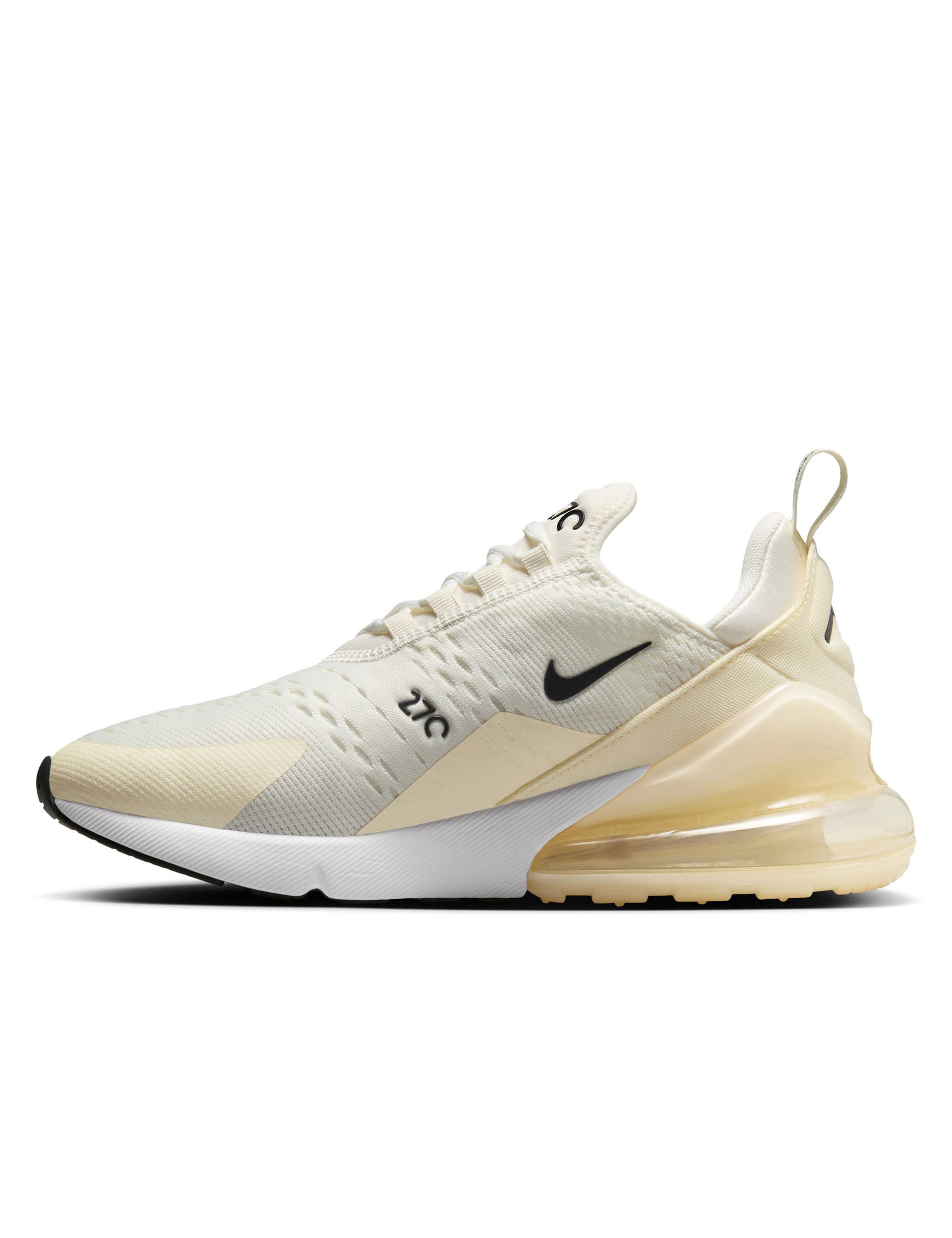 Nike Air Max 270 Running Shoes for Men & Women - Sail/Black/Coconut Milk/Pale Ivory - Comfortable Cushioned Sneakers for Jogging, Gym Workouts & Casual Wear