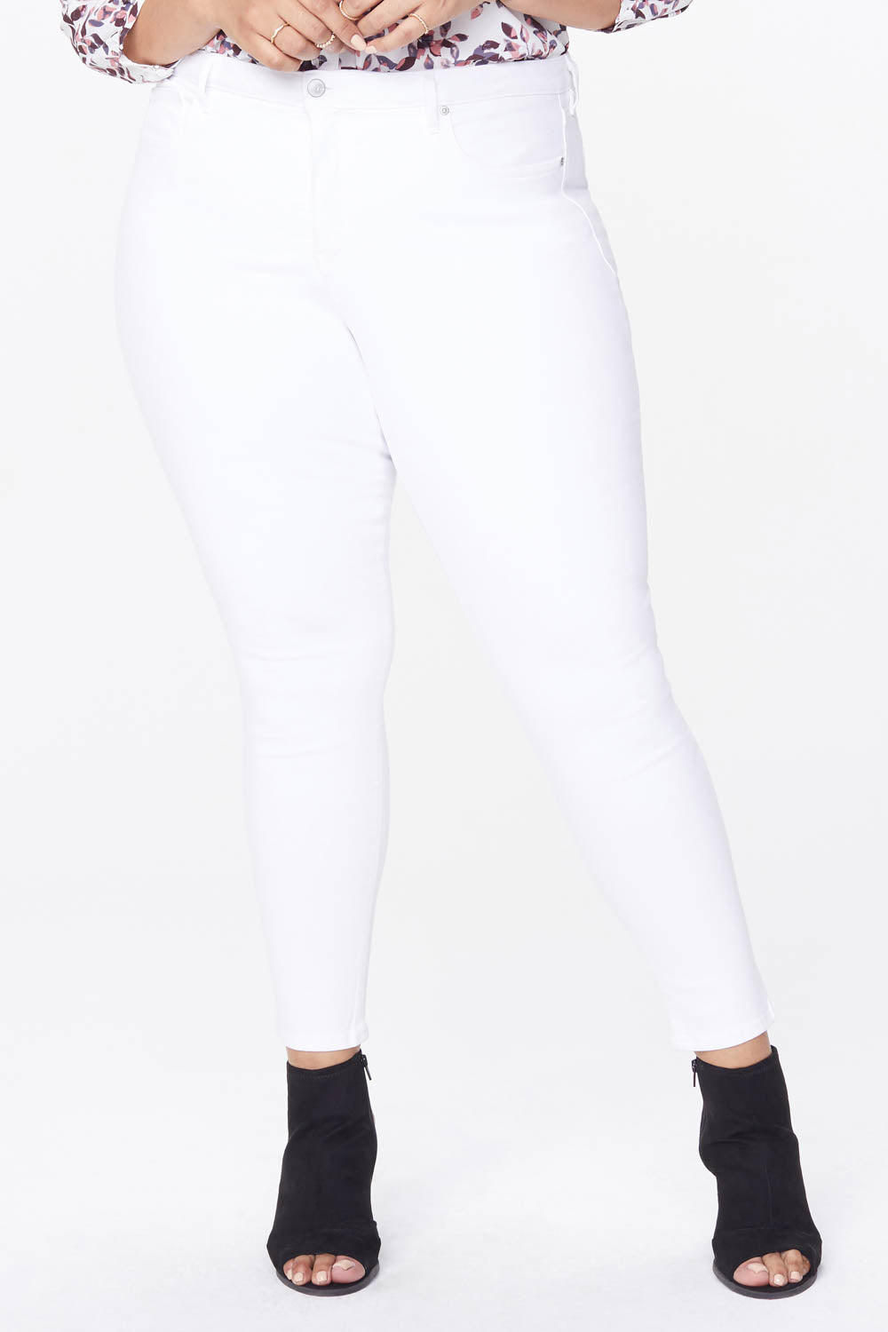Ami Plus Size Skinny Jeans for Women - High Waist Stretch Denim Pants in Optic White | Perfect for Casual Wear, Office Outfits & Night Out Looks