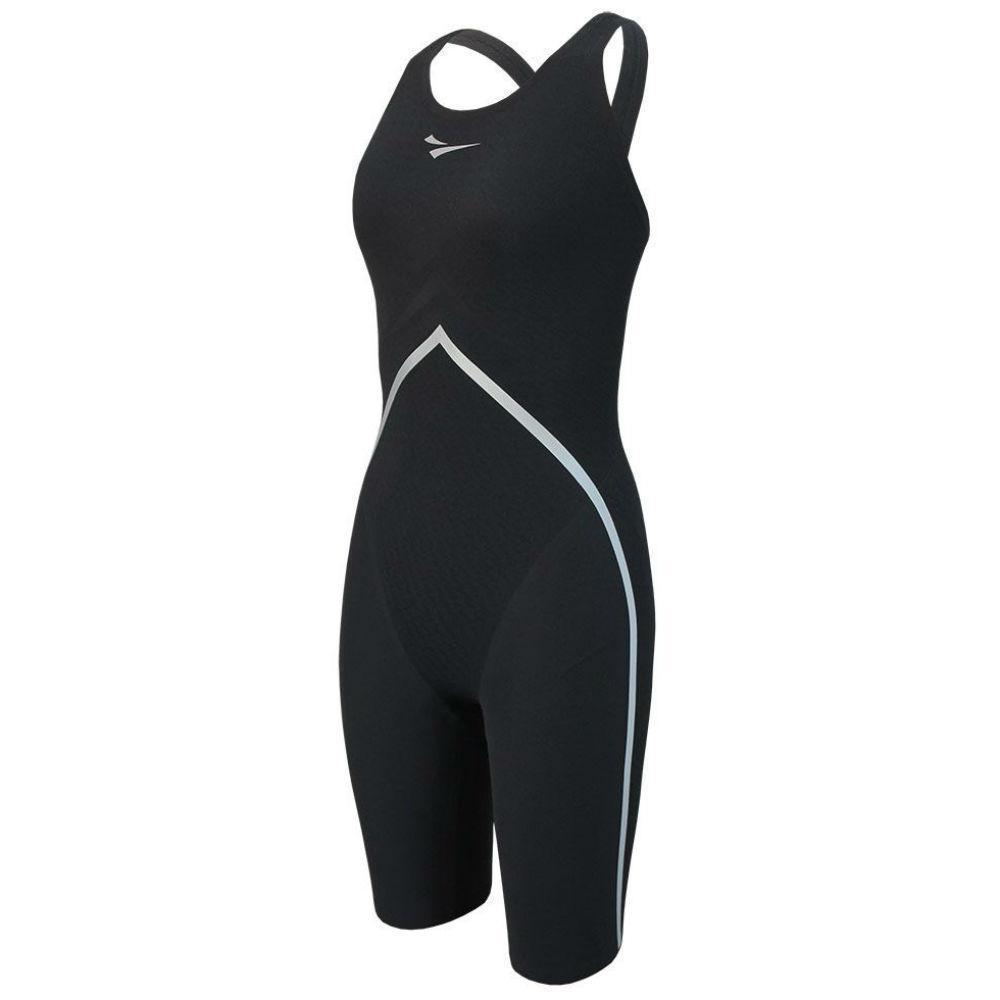 FINIS Rival Open Back Women's Kneeskin Swimsuit - Black | Competition & Training Swimwear for Female Athletes | Perfect for Lap Swimming, Swim Meets & Aquatic Workouts