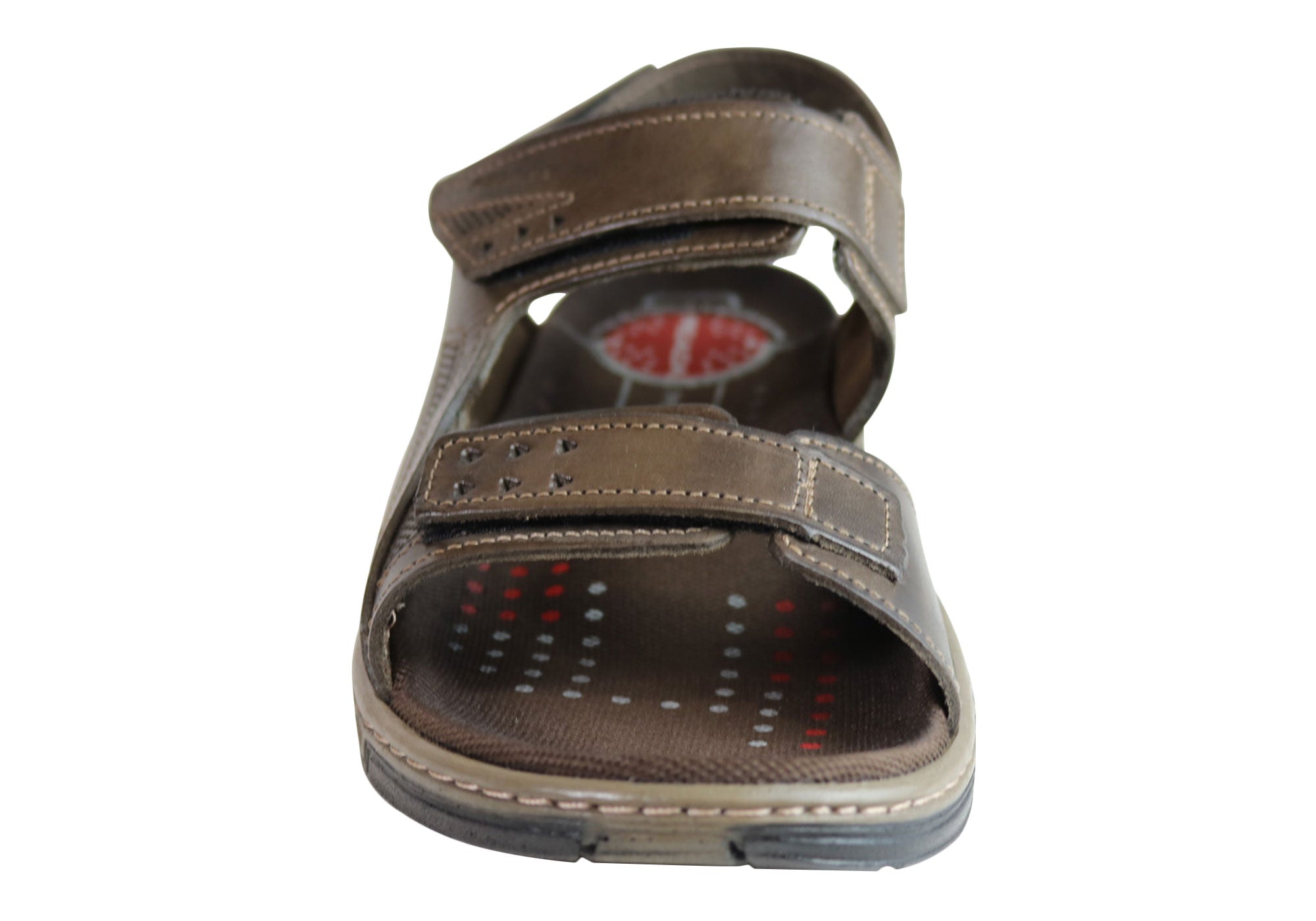 Jeff Men's Genuine Leather Comfortable Cushioned Sandals - Handmade in Brazil - Perfect for Beach, Vacation & Summer Outdoor Activities
