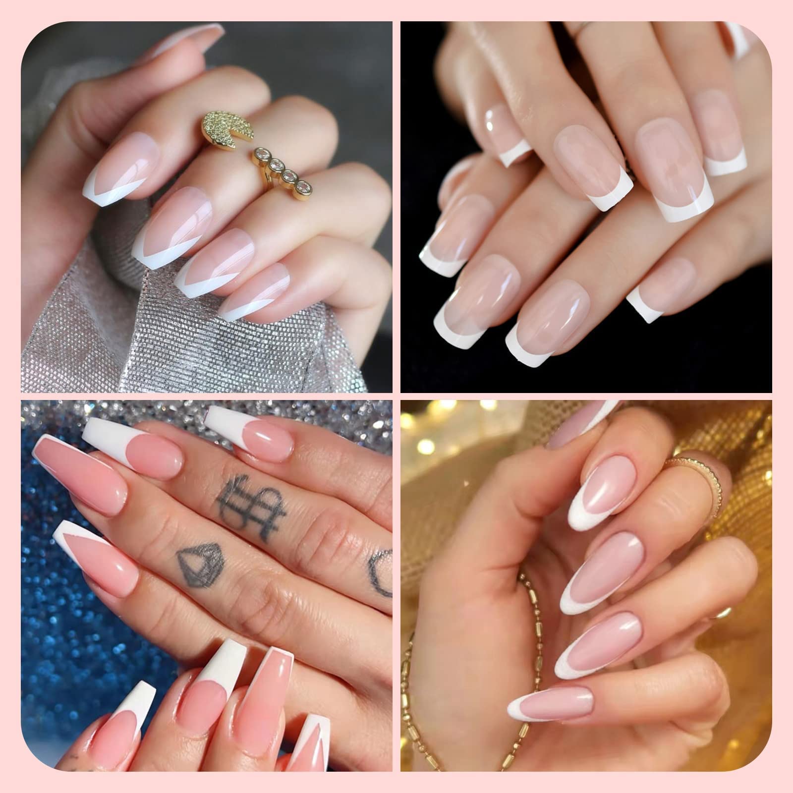 French Tip Nail Stamp Kit - DIY Nail Art Stamper with Silicone Stampers, Scrapers & Replaceable Heads (100+ Uses) | Perfect for Salon Professionals & At-Home Manicures | Create Stunning French Tips & Nail Designs