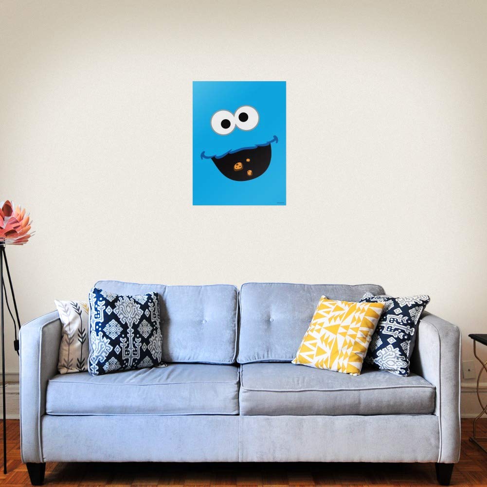 Sesame Street Cookie Monster Face Sign for Home, Office & Business Decor - Perfect for Kids' Rooms, Playrooms & Cookie Shops