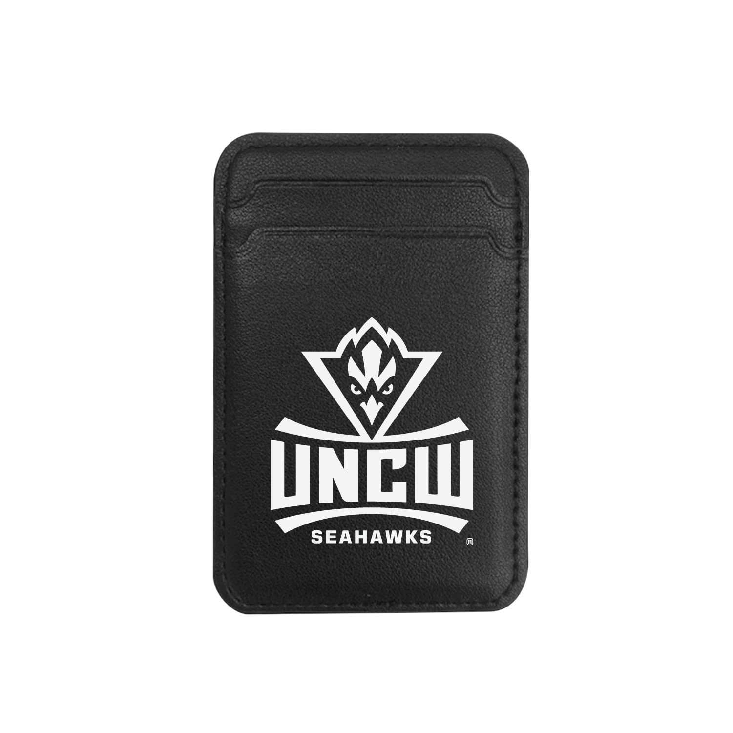 UNC Wilmington Faux Leather Magnetic Phone Wallet Sleeve - Slim Card Holder & RFID Protection for iPhone 15/14/13, Samsung Galaxy - Perfect for Students, Alumni & Campus Life