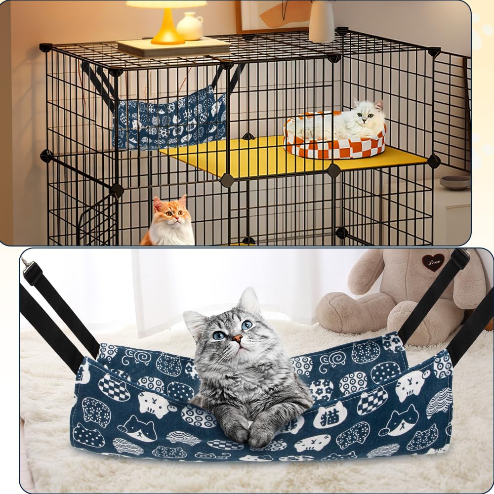 **Premium Cat Hammock & Indoor Pet Bed - Cozy Hanging Cat Cage for Kittens, Ferrets & Small Dogs - Durable Pet Accessories for Relaxing & Sleeping - Perfect for Home, Apartment & Travel Use**
