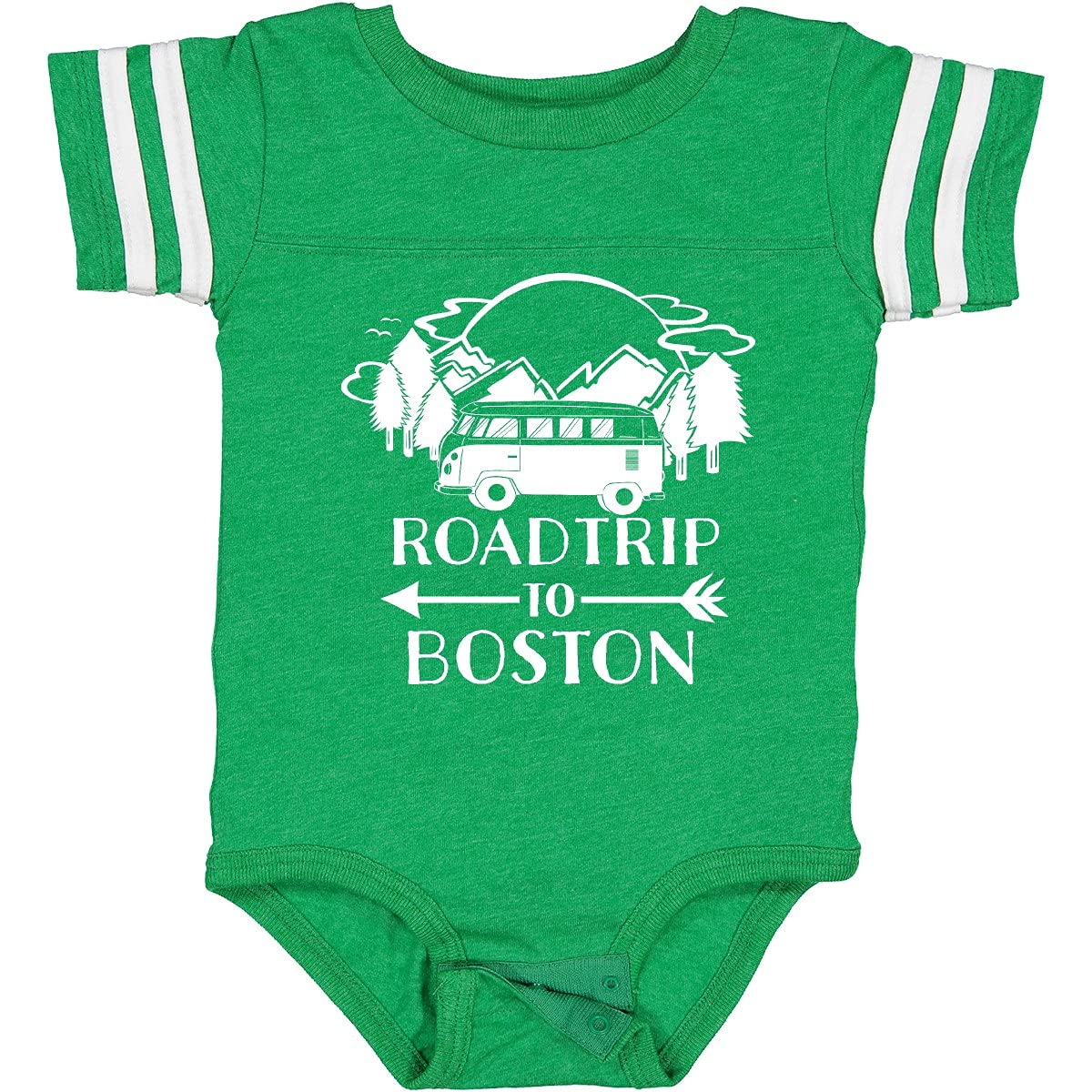 Inktastic Road Trip to Boston Baby Bodysuit - Cute Infant Onesie for Boys & Girls - Perfect for Travel, Family Vacations & Boston-Themed Gifts