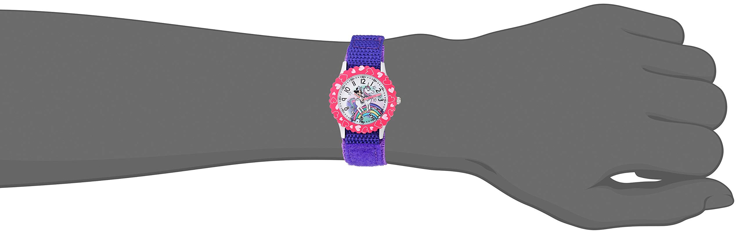Minnie Mouse Kids Watch - Stainless Steel Analog Time Teacher for School & Play