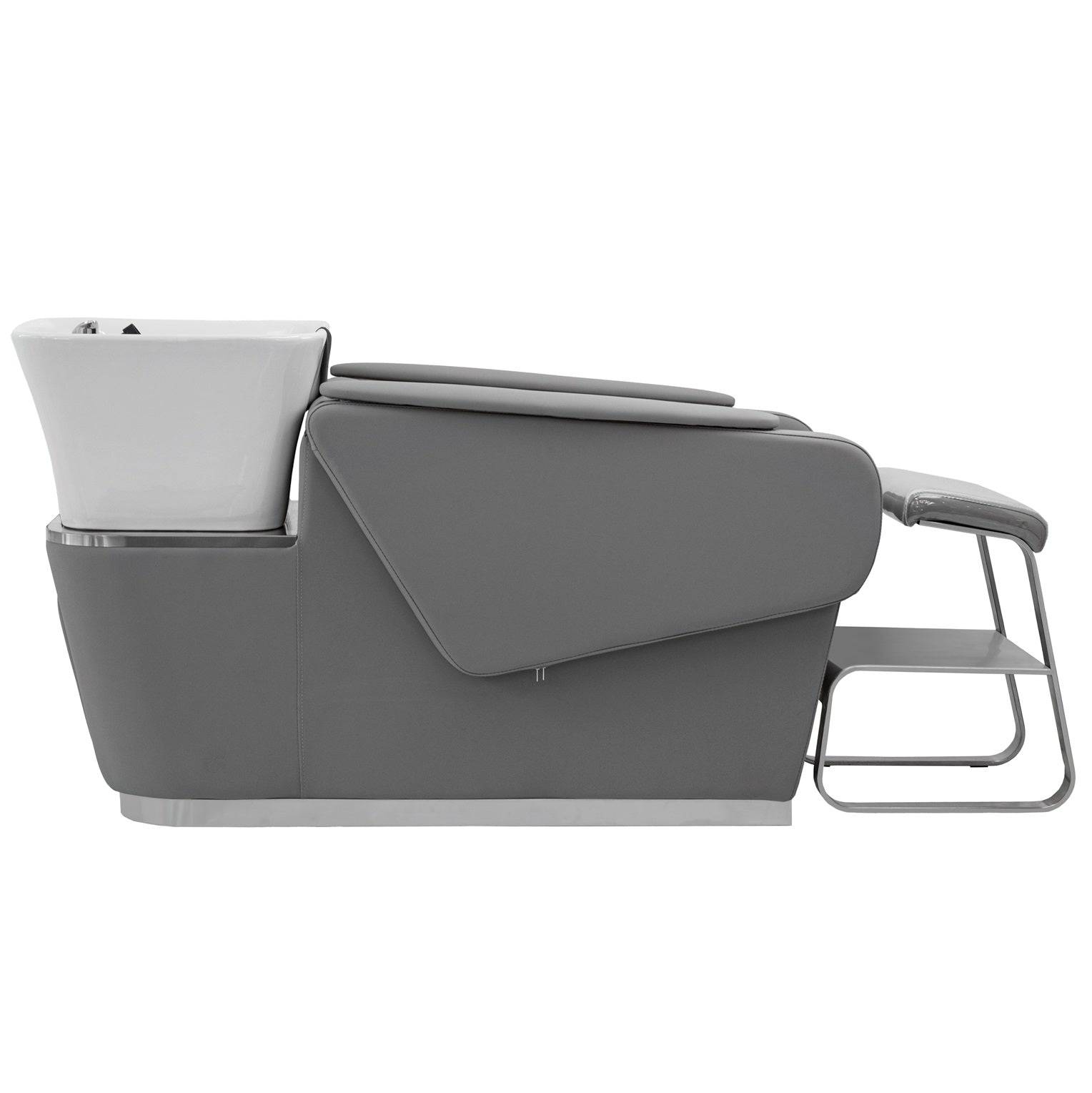 BERGAMO Professional Shampoo Station & Backwash Unit for Salon & Spa - Hydraulic Hair Washing Sink with Adjustable Chair for Hairdressers & Beauty Parlors