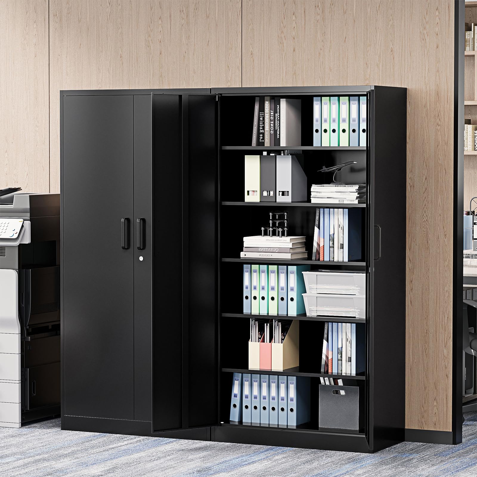 Heavy-Duty Metal Storage Cabinet with Lock - 71