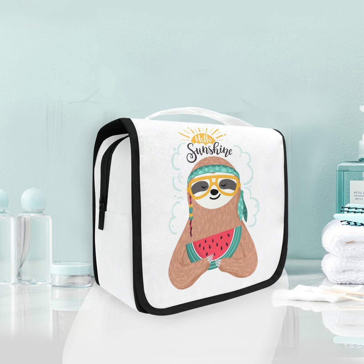 ZZAEO Large Hanging Toiletry Bag for Women - Waterproof Travel Cosmetic Organizer with Sturdy Hook, Makeup Pouch for Business Trips, Vacation & Gym - Perfect Toiletries Bag for Carry-on Luggage & Bathroom Storage