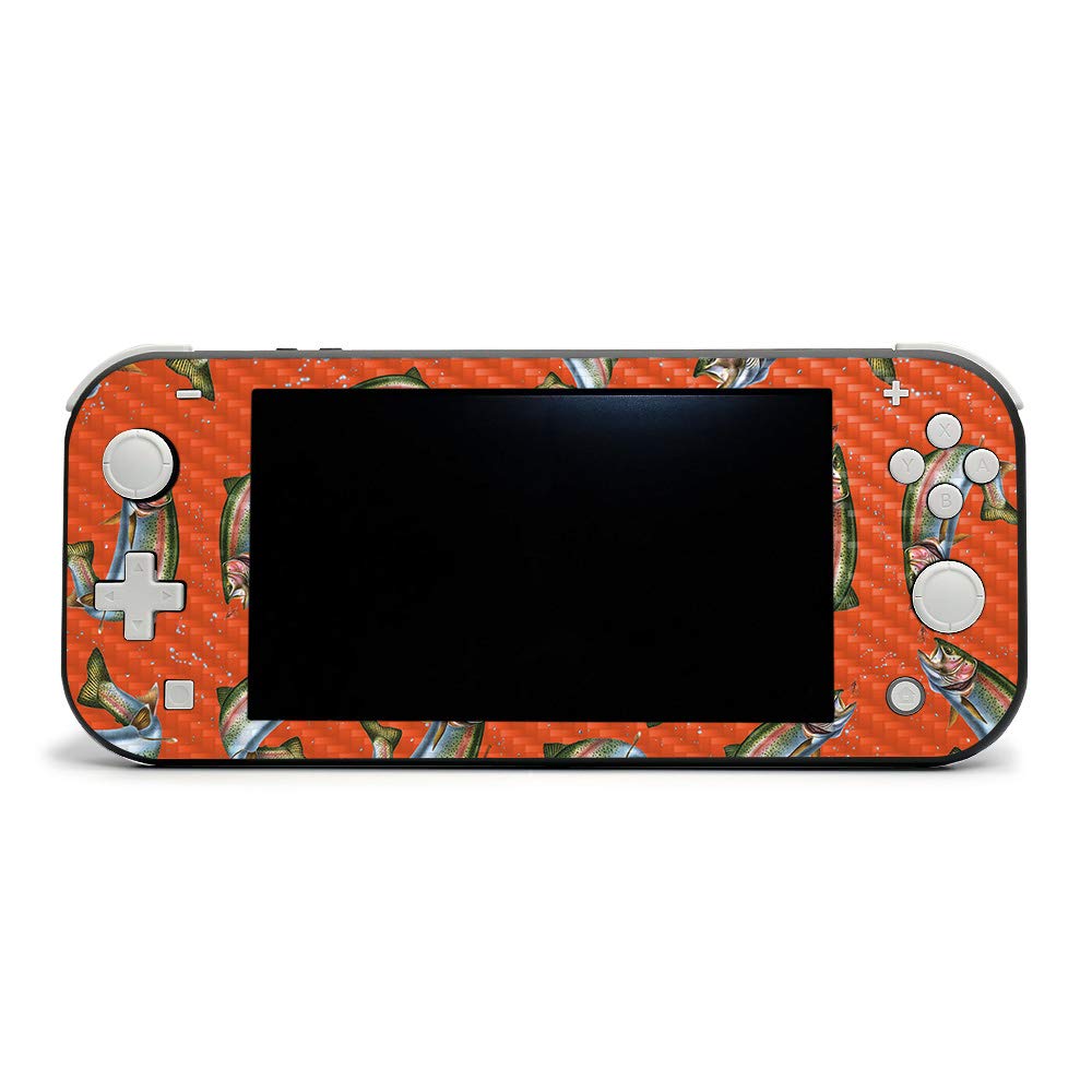 Premium Carbon Fiber Skin for Nintendo Switch Lite - Trout Collage Design | Protective & Durable Textured Cover | Easy to Apply & Remove | Made in USA | Perfect for Gaming Protection & Style Customization