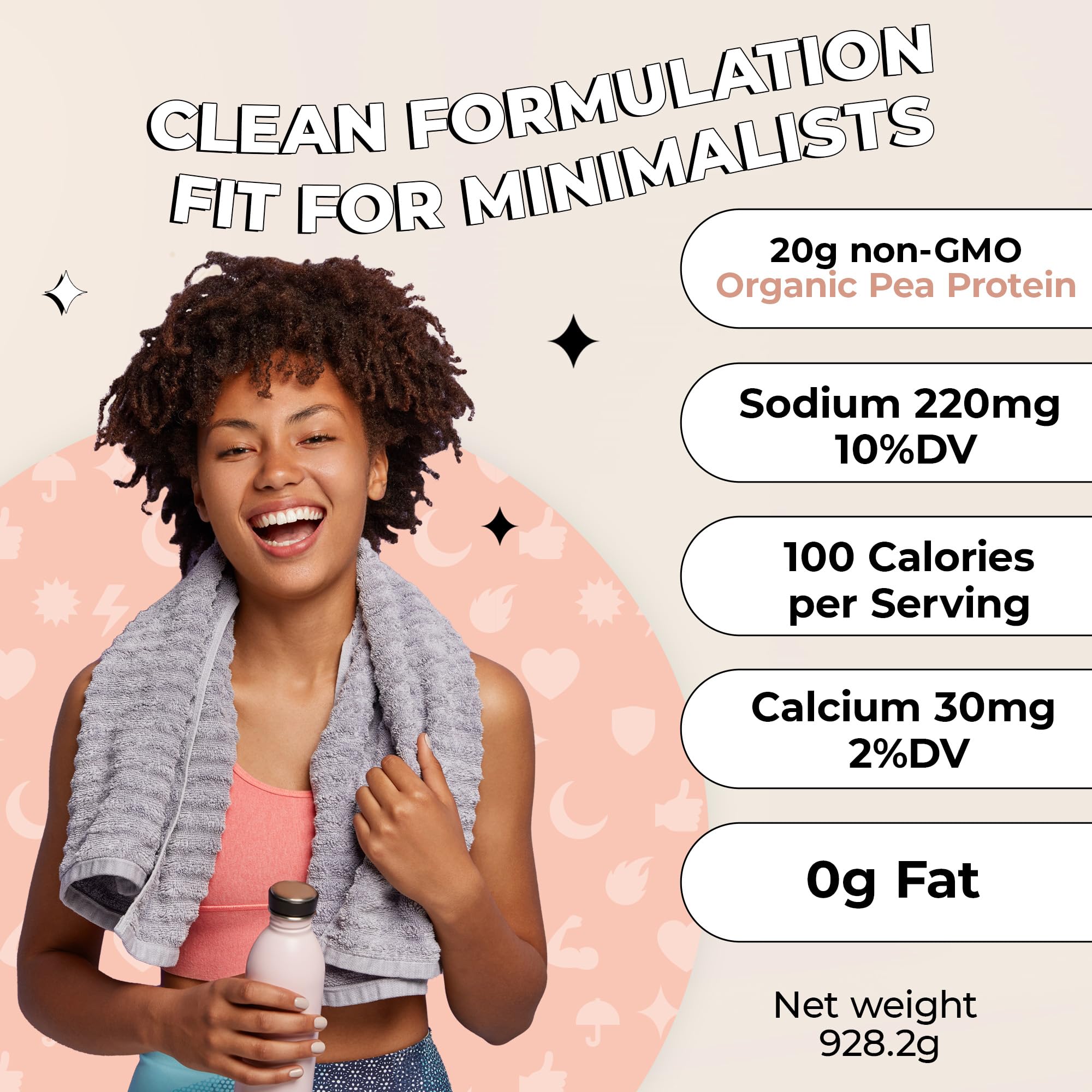 Future Kind Vegan Protein Powder - Vanilla Flavor, Pea Plant Protein for Lean Muscle Growth, Iron & Fiber Enriched, Whey-Free, Sugar-Free, Soy-Free, Non-Dairy (34 Servings) - Perfect for Post-Workout Recovery & Healthy Vegan Lifestyle