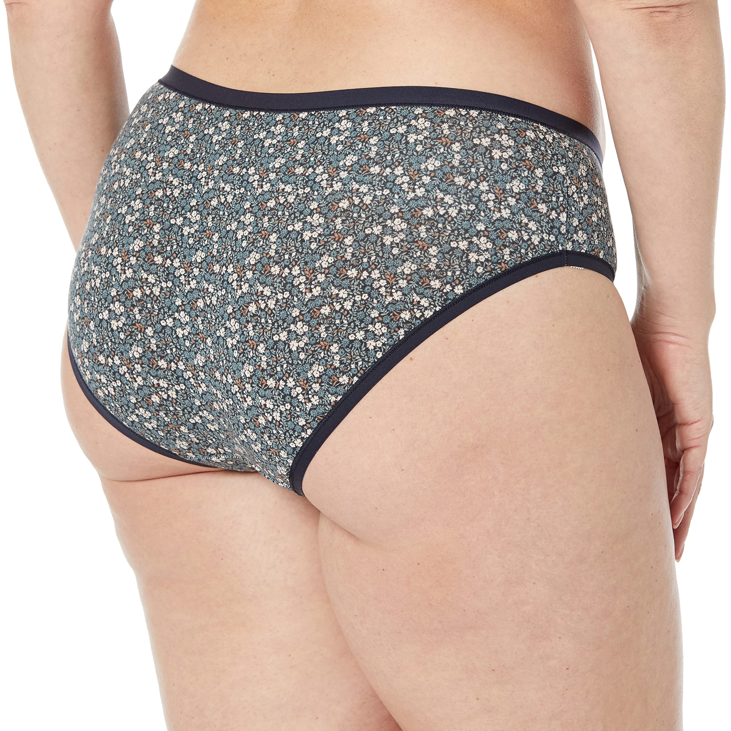 Amazon Essentials Women's Cotton Hipster Underwear 6-Pack | Soft Breathable Panties for Everyday Comfort | Perfect for Work, Yoga & Travel