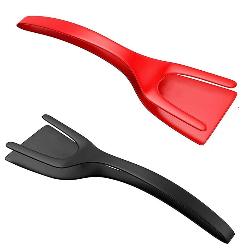 2-in-1 Silicone Kitchen Spatula Set - Non-Stick Egg Flipper & Pancake Turner - Heat Resistant Cooking Utensils for Perfect Omelettes, Fried Eggs & Breakfast Cooking - Ideal for Home Kitchens & Camping Trips