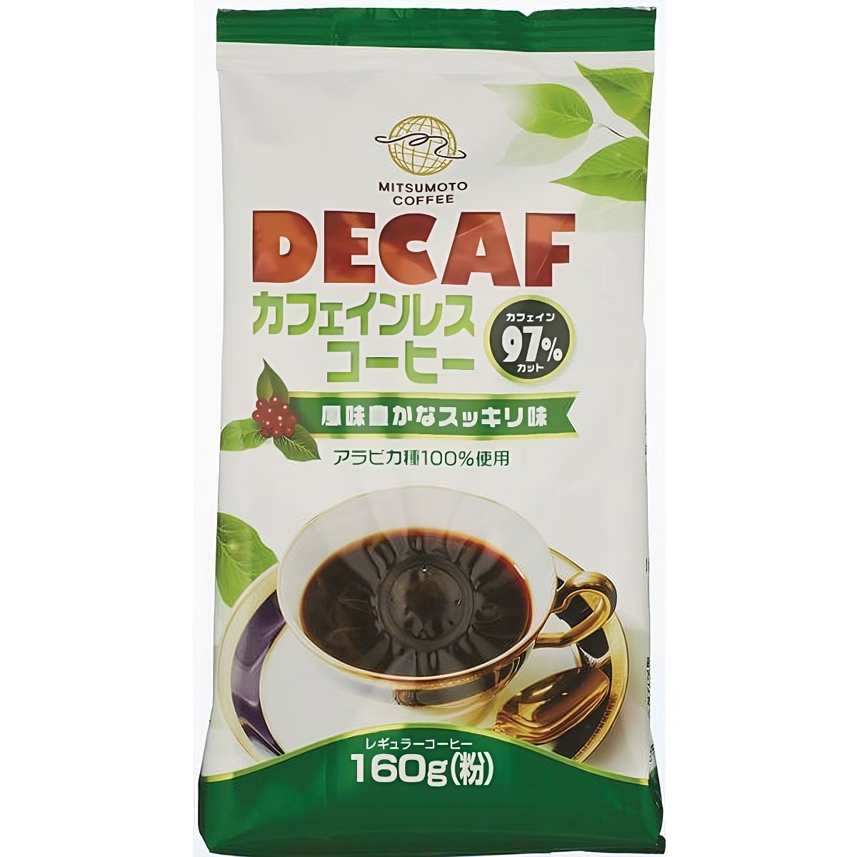 Premium Mitsumoto Decaf Dark Roast Ground Coffee - 160g | Rich Flavor, Low Acid | Perfect for Afternoon Relaxation & Nighttime Enjoyment
