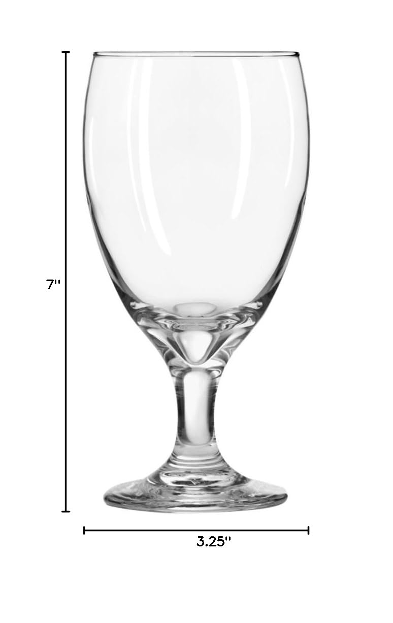 Libbey Embassy Royale 16 oz Iced Tea Glasses - Set of 4, Durable Clear Glass Tumblers for Iced Tea, Cold Drinks & Smoothies - Perfect for Restaurants, Cafes & Home Entertaining
