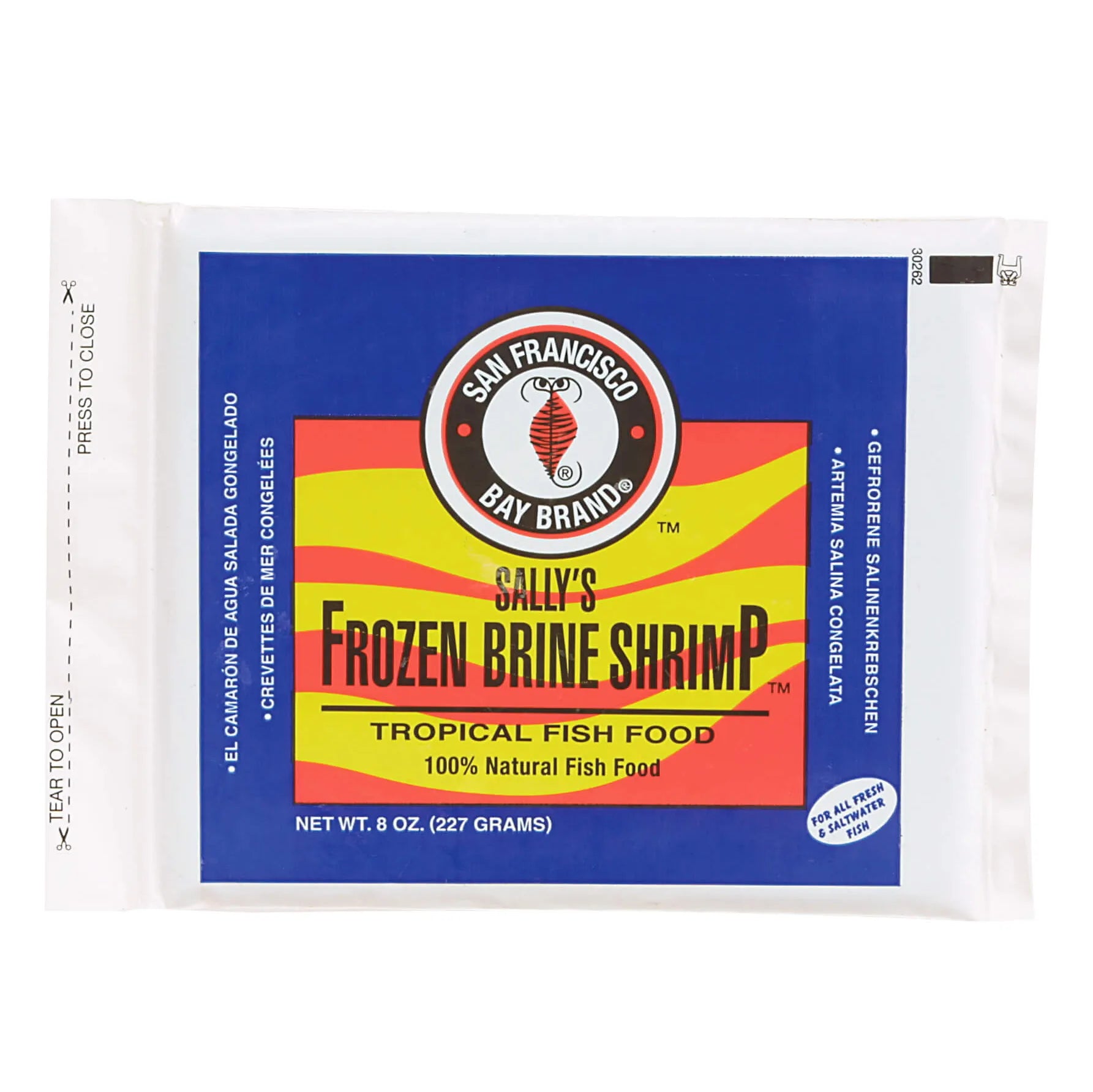 San Francisco Bay Brand Premium Frozen Brine Shrimp 32oz Flat Pack - High Protein Fish Food for Tropical Fish, Saltwater Aquariums & Reef Tanks