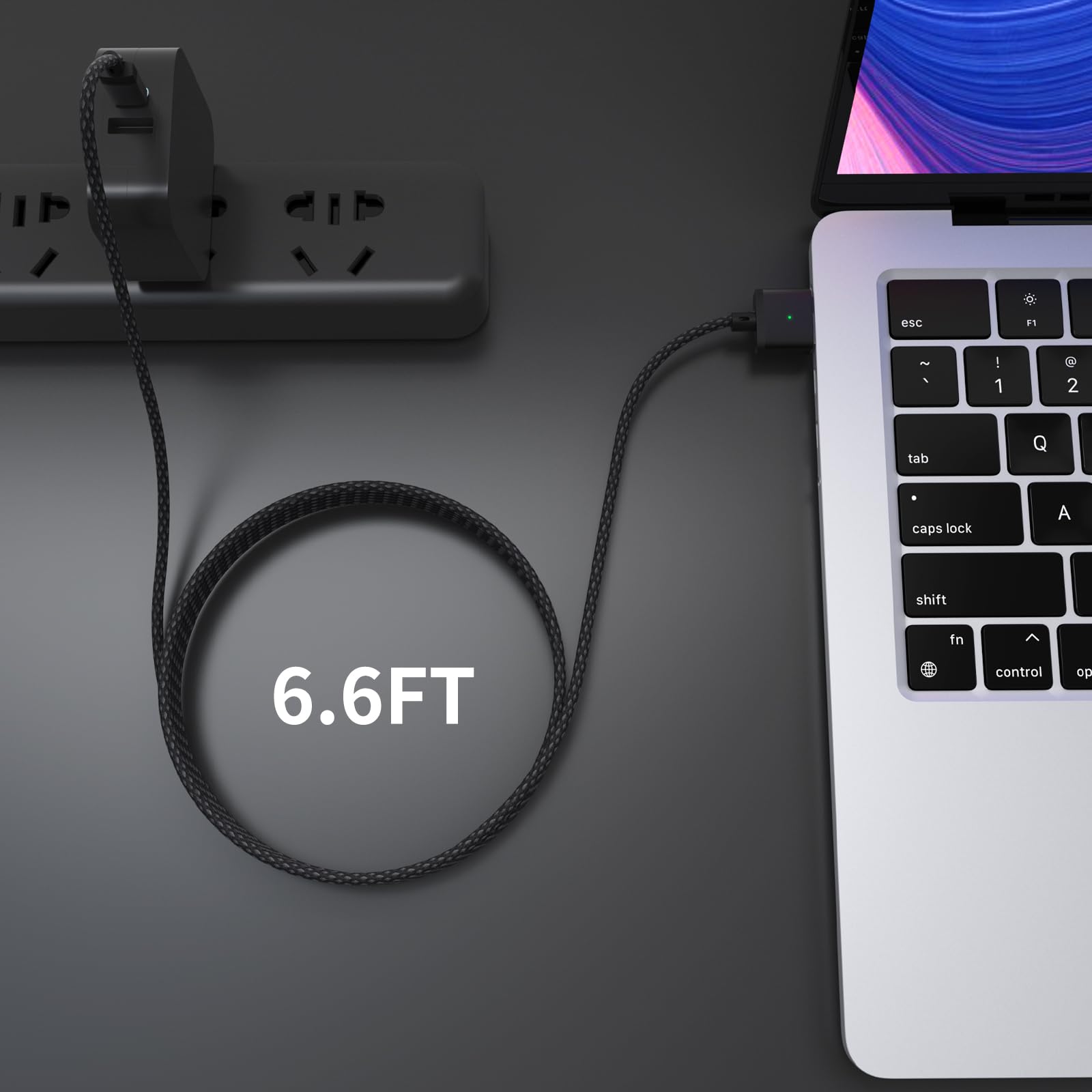140W USB-C to Magnetic 3 Fast Charging Cable - 6.6ft Safe PD Charger Compatible with MacBook Pro 2021 M1 Pro/Max 14