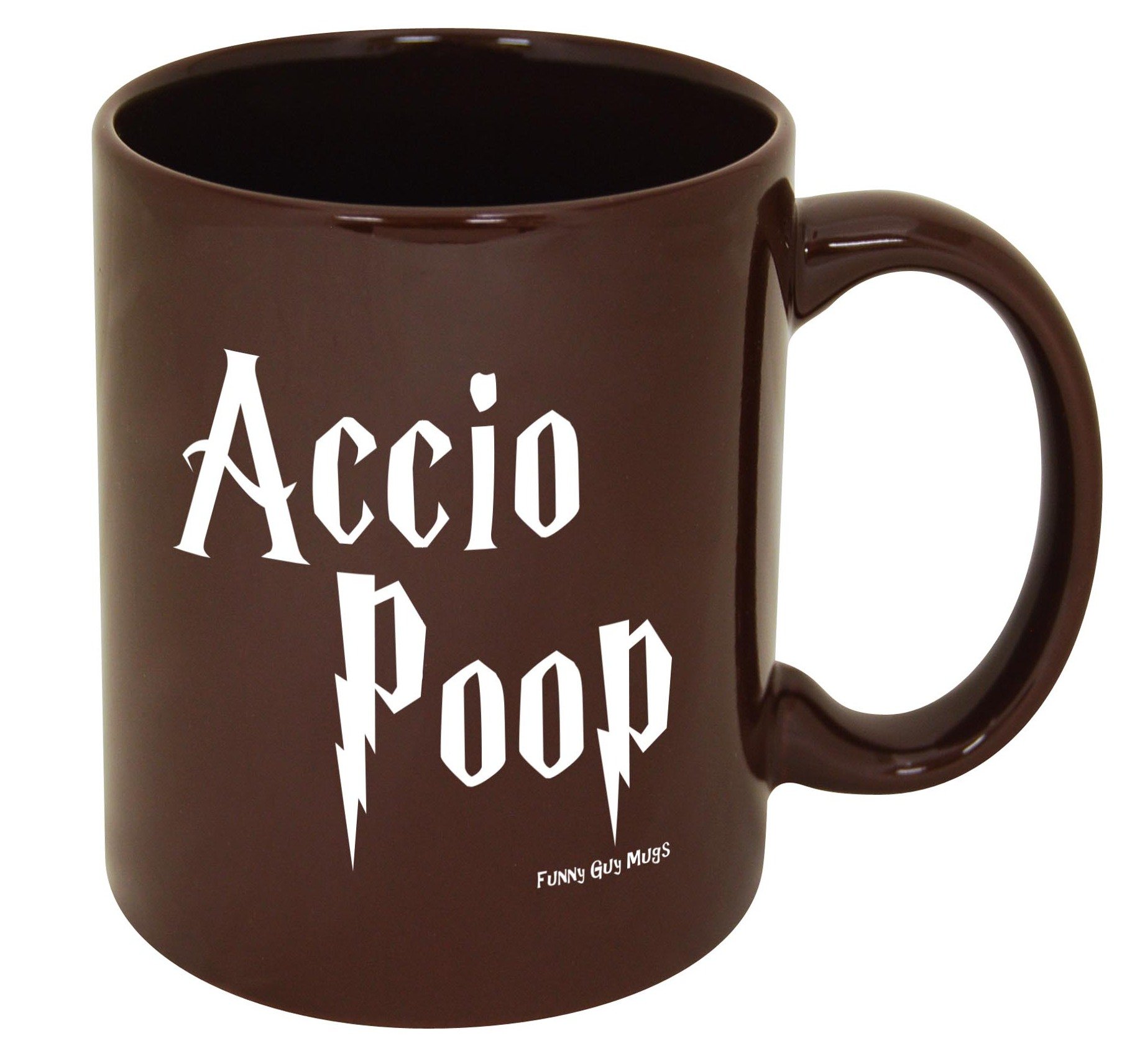 Accio Poop Funny Ceramic Coffee Mug - 11oz Witty Novelty Cup for Men & Women - Perfect Gift for Harry Potter Fans & Office Humor - Great for Coffee, Tea & Gag Gifts