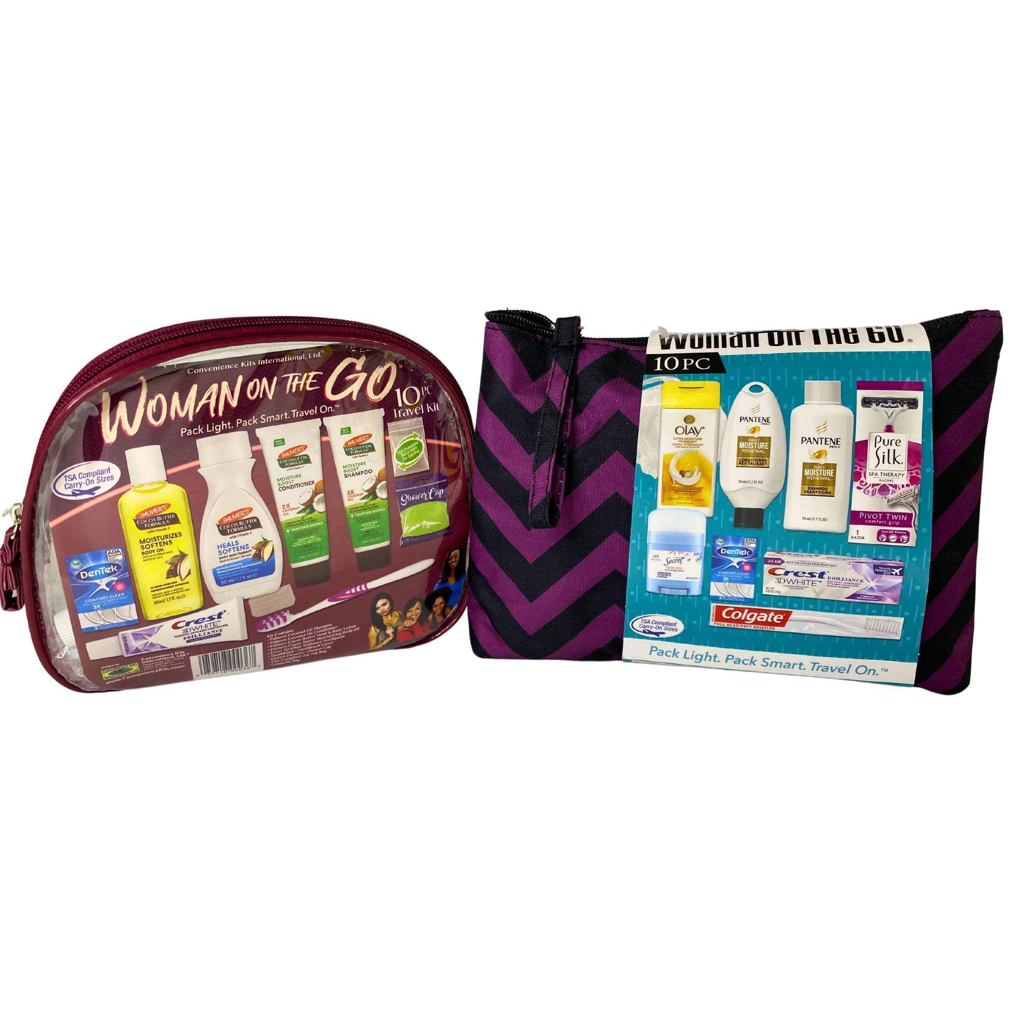 Portable Travel Kit for Women - 16 Pcs Essential Toiletry Set | Perfect for Business Trips, Vacations & Gym Use
