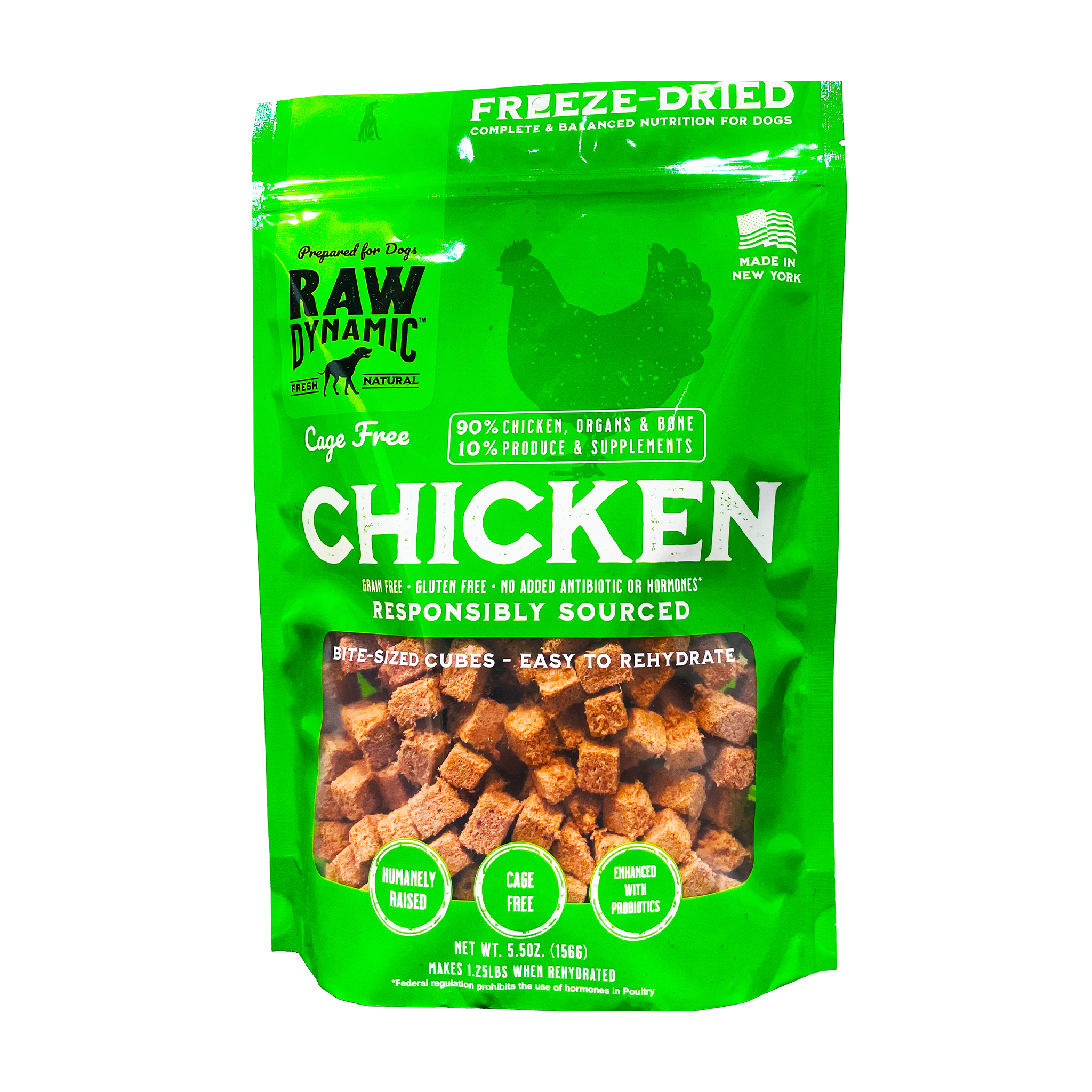 Premium Freeze-Dried Raw Chicken Dog Food - Grain-Free, High-Protein Treat for Puppies & Adult Dogs - Perfect for Training, Snacking & Mealtime Boosts