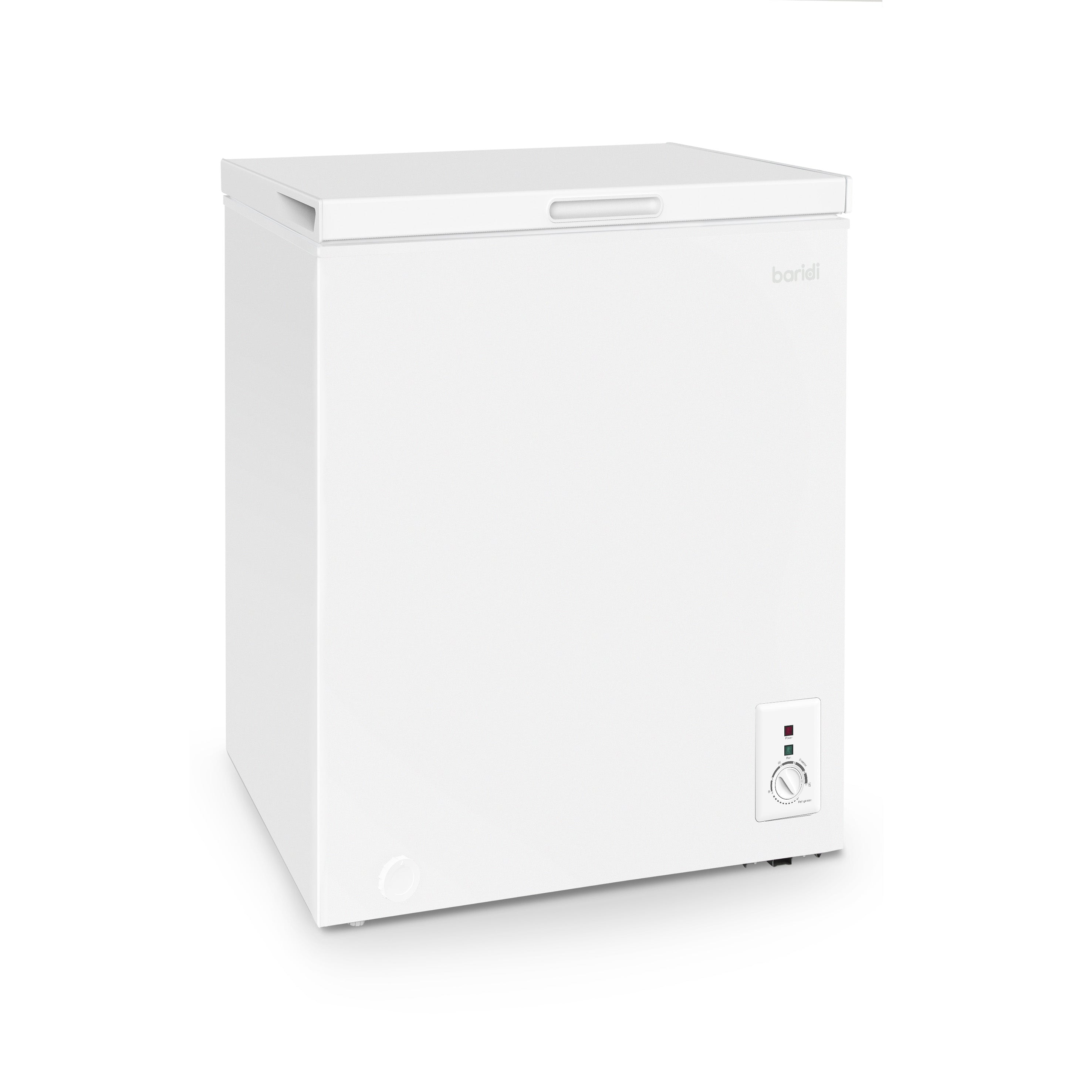 Baridi 99L Freestanding Chest Freezer - Energy Efficient Upright Deep Freezer for Home, Garage & Basement - Adjustable Thermostat, White (DH116) - Perfect for Storing Meat, Frozen Foods & Bulk Groceries