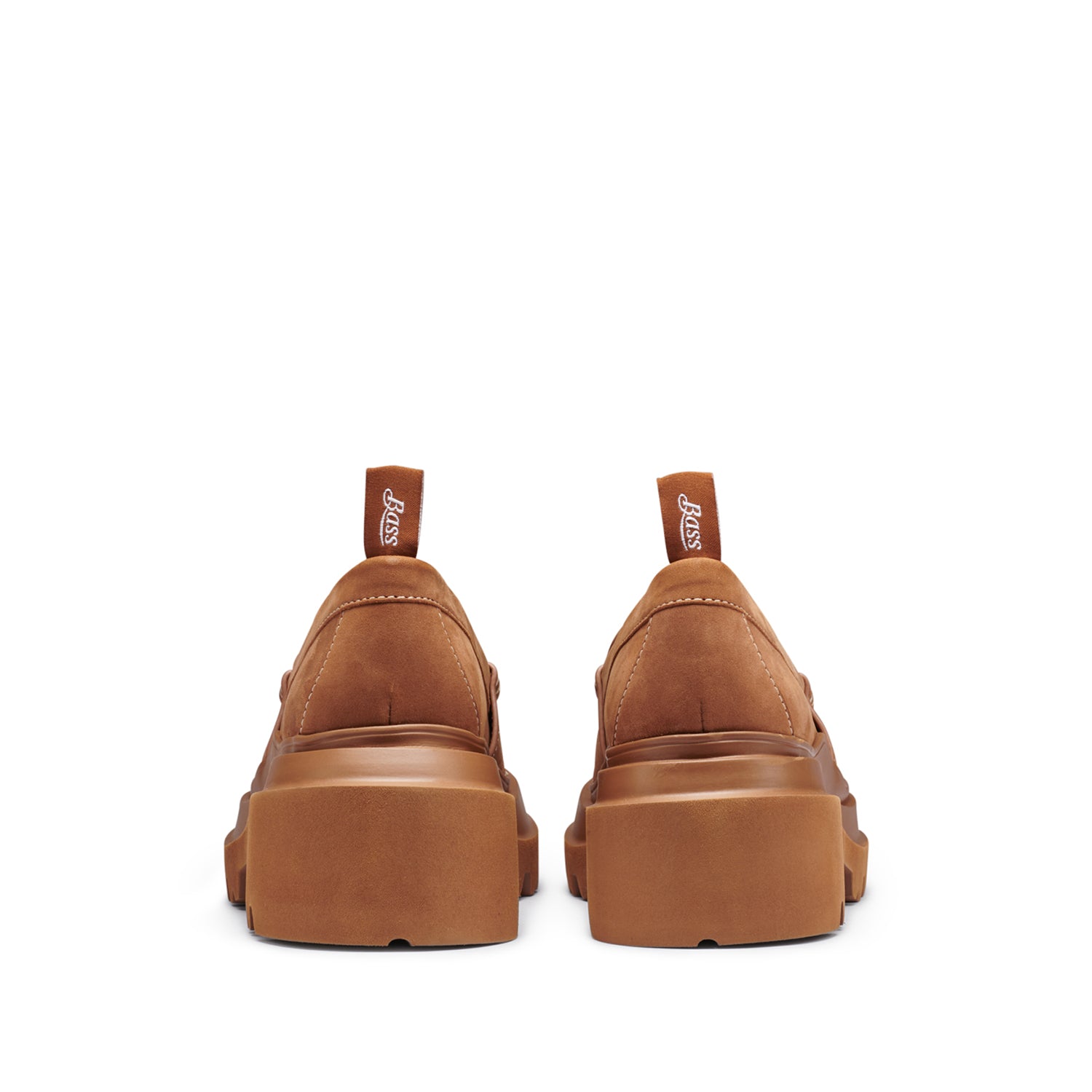 G.H. Bass Women's Platform Lug Sole Loafers in Ginger - Comfortable Slip-On Shoes for Work, Office & Casual Outfits