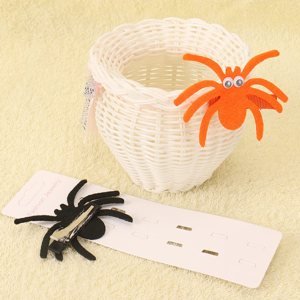 Halloween Spider Hair Clips for Women & Girls - 6 Pack Black Spider Design Hair Barrettes, Hair Accessories for Costume, Party & Photo Props - Perfect for Halloween, Cosplay & Themed Events