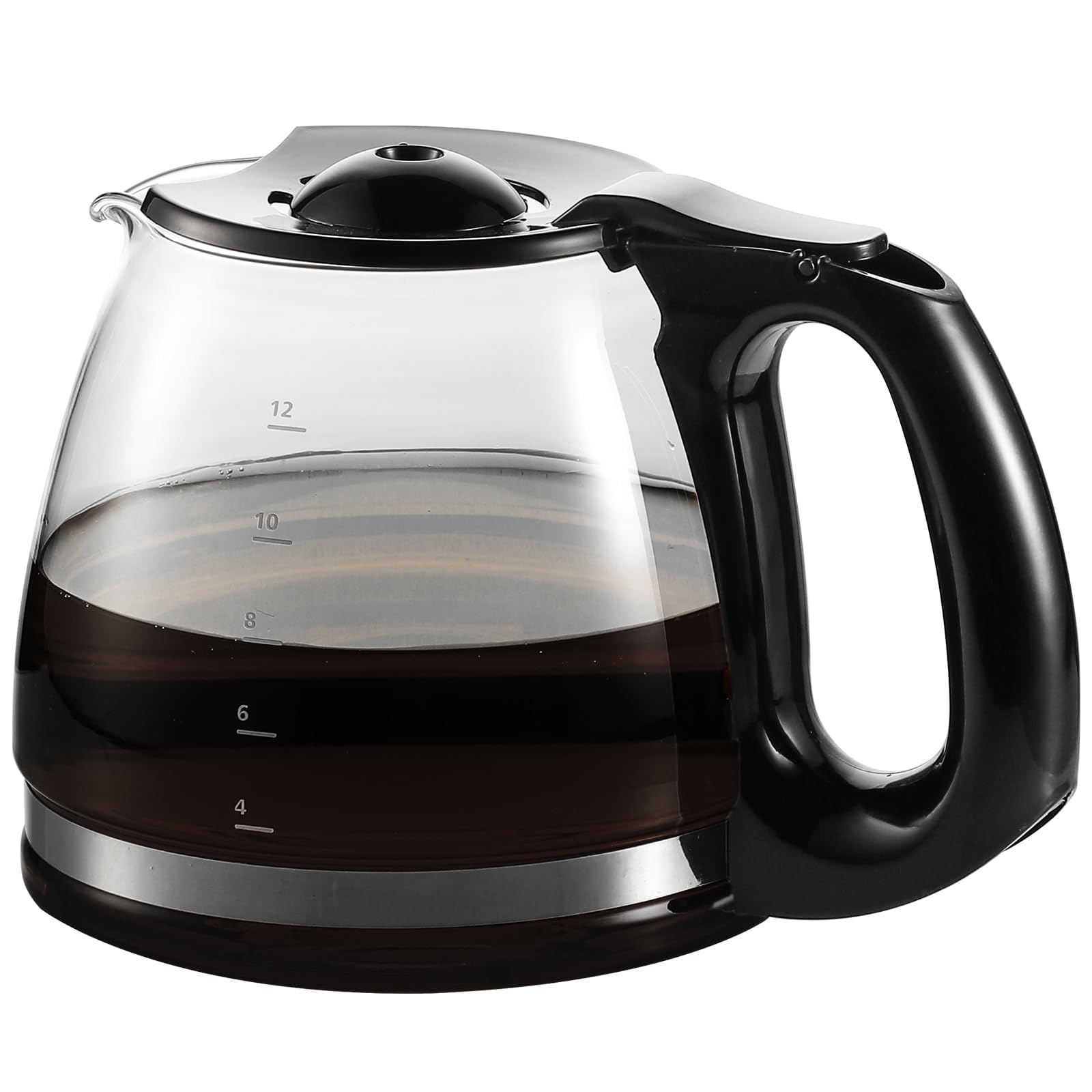 12-Cup Replacement Carafe for BLACK+DECKER Coffee Maker - Durable Glass Carafe with Ergonomic Handle & Easy-Pour Spout - Perfect for Home, Office & Restaurant Use