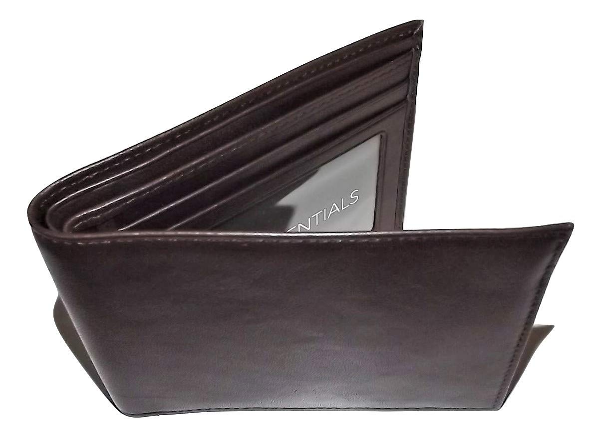 Bosca Nappa Leather Bifold Executive ID Wallet for Men - Slim RFID Blocking Business Card Holder - Dark Brown Luxury Wallet for Office, Travel & Everyday Carry