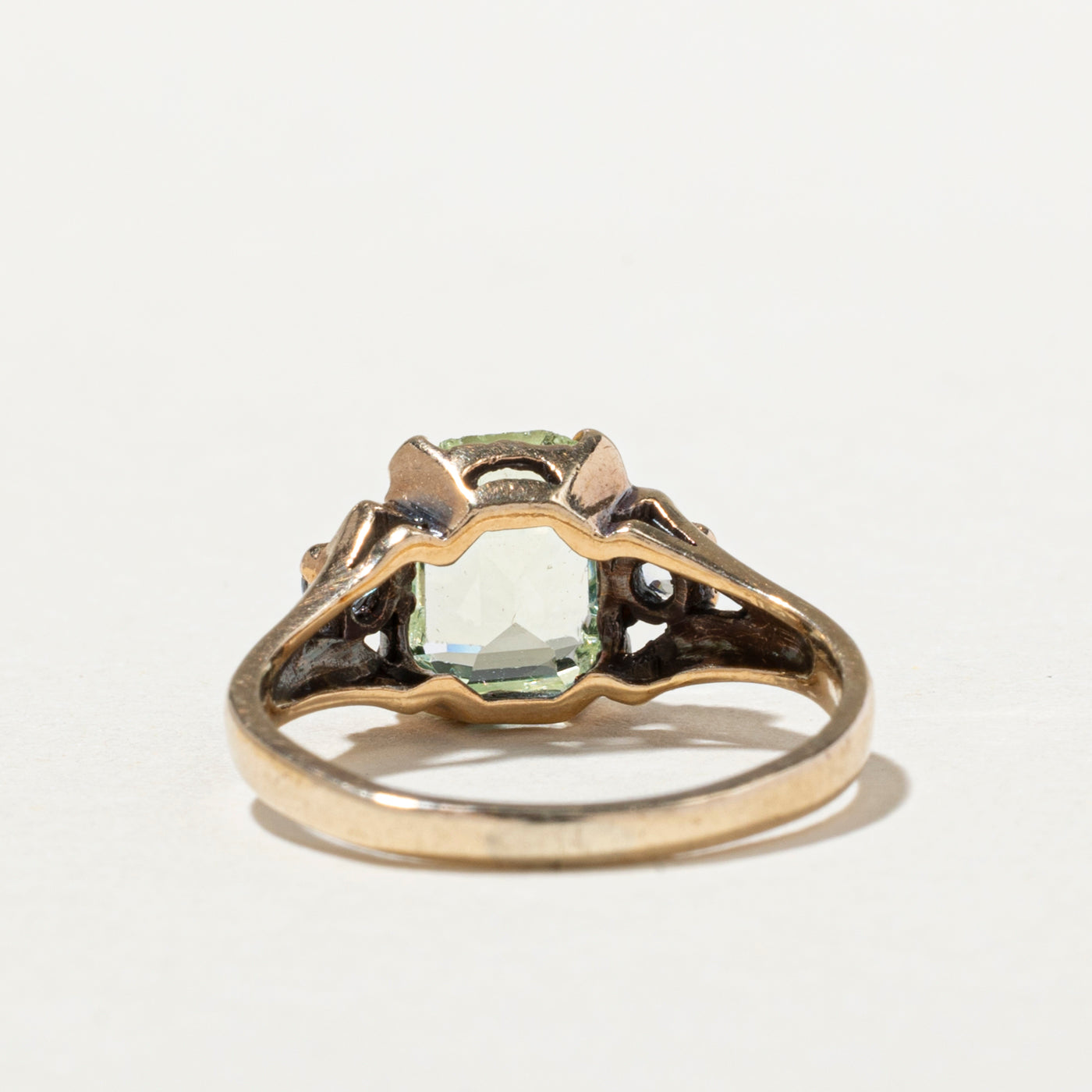 Green & White Synthetic Spinel Ring - 3.00ctw - Size 3.75 - Elegant Cubic Zirconia Jewelry for Women - Perfect for Weddings, Anniversaries & Special Occasions