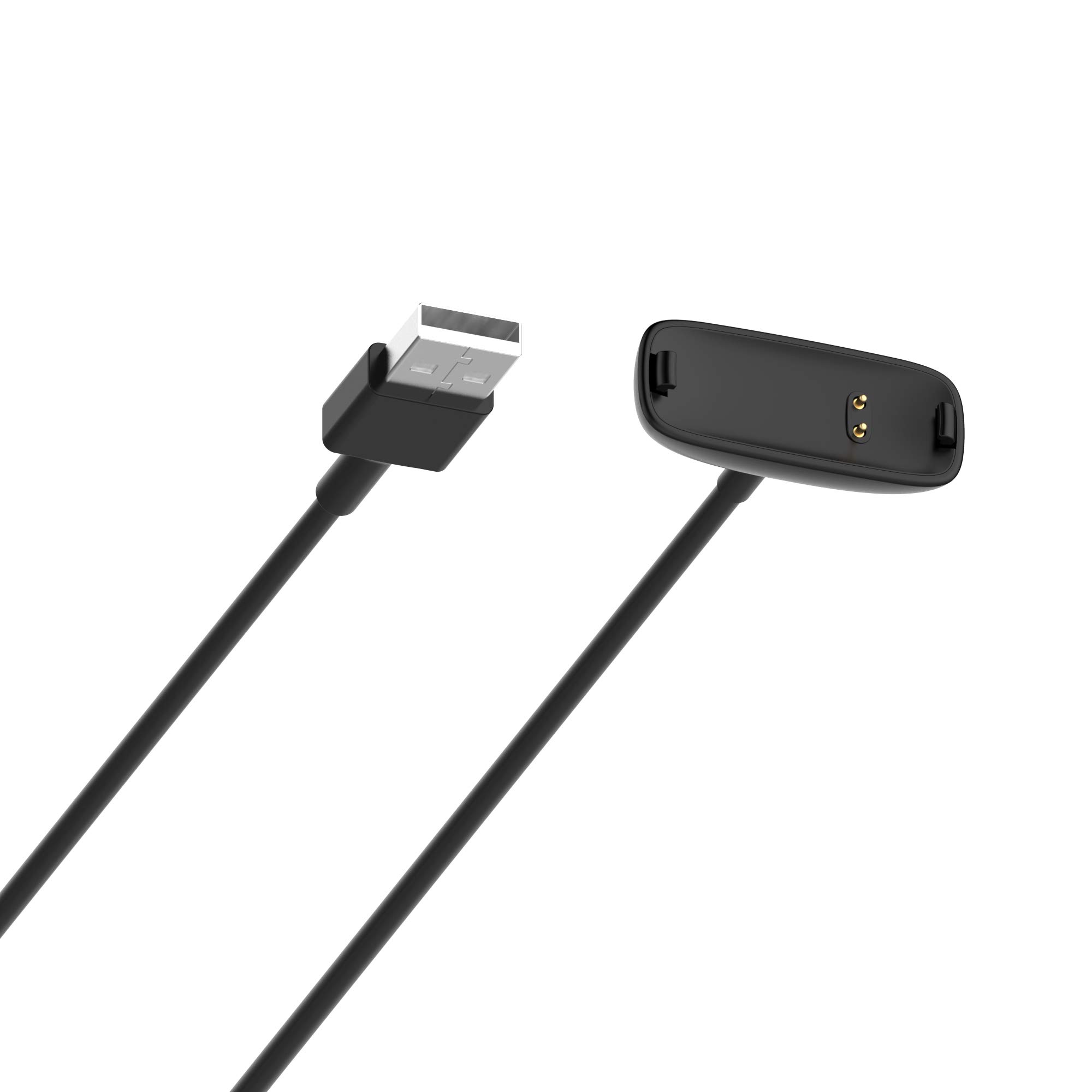 Fitbit Inspire 2 & Inspire 2 HR Charger - 3.3ft/100cm USB Charging Cable with Sync Base - Replacement Charger for Fitness Tracker (Black) | Perfect for Home, Office & Travel Use