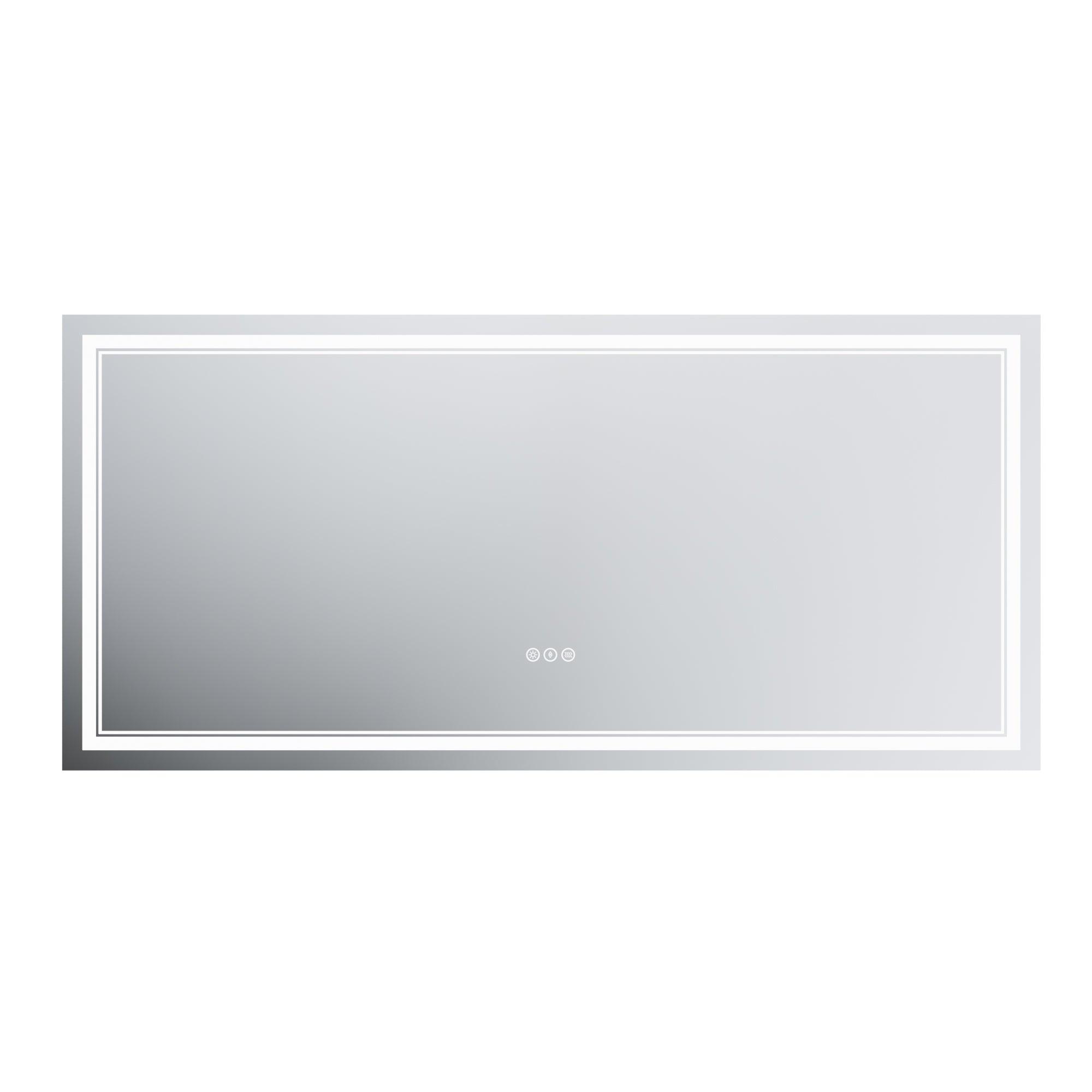 Anti-Fog LED Bathroom Mirror with Dimmable Backlit & Touch Switch - GlareGuard Illuminated Vanity Mirror for Makeup, Shaving & Home Decor