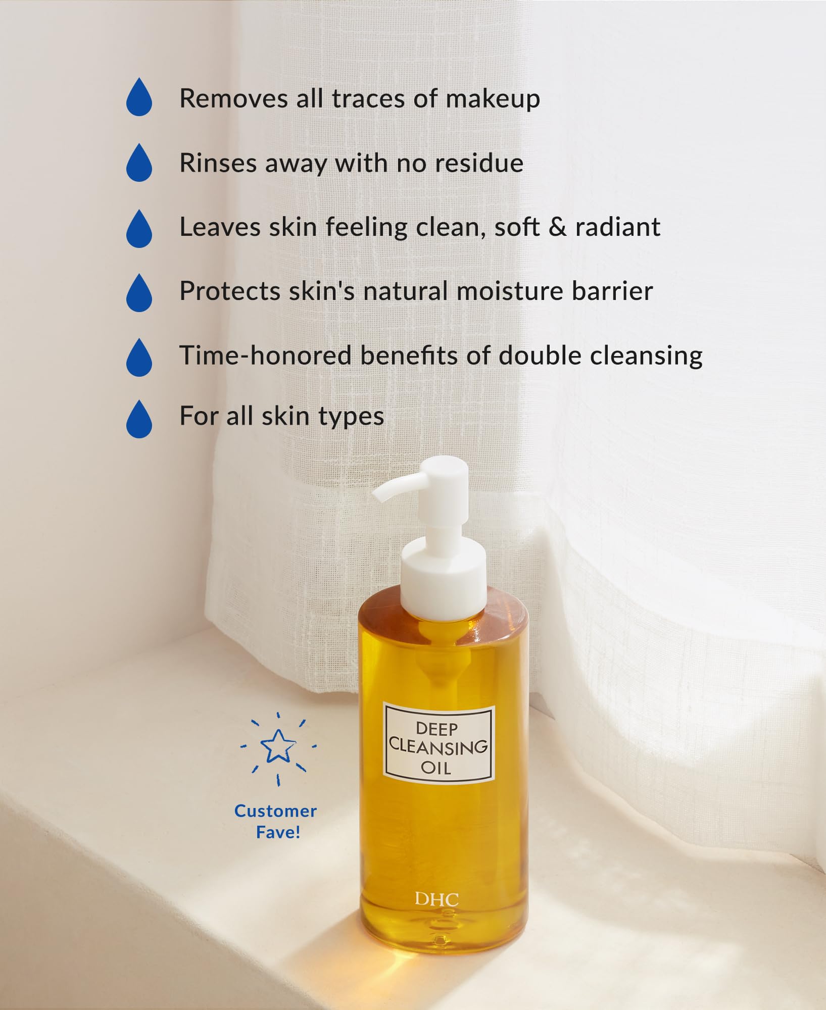 DHC Deep Cleansing Oil - 6.7 fl oz & 1 fl oz Travel Size - Japanese Facial Cleanser for Makeup Removal & Blackheads - Perfect for Daily Skincare & On-the-Go Beauty Routine
