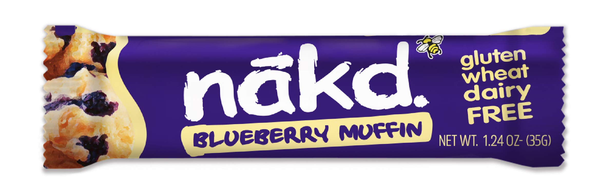 Nakd Bar Blueberry Muffin Flavor - Gluten Free Vegan Snack Bars with Raw Fruits & Nuts (18 Count Pack) - Perfect for Healthy Breakfast, Office Snacks & On-the-Go Energy Boost
