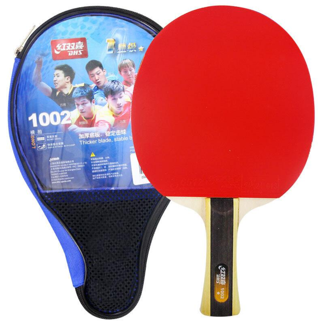 Premium DHS H1002 Shakehand Table Tennis Paddle - FL Handle Style for Competitive Play & Training - Perfect for Indoor/Outdoor Ping Pong Games