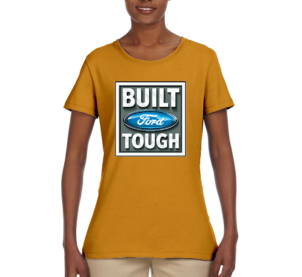 Official Licensed Ford Mustang Shelby Graphic T-Shirt for Women | Classic Cars & Trucks Collection | Built Ford Tough Apparel for Casual Wear & Car Enthusiasts