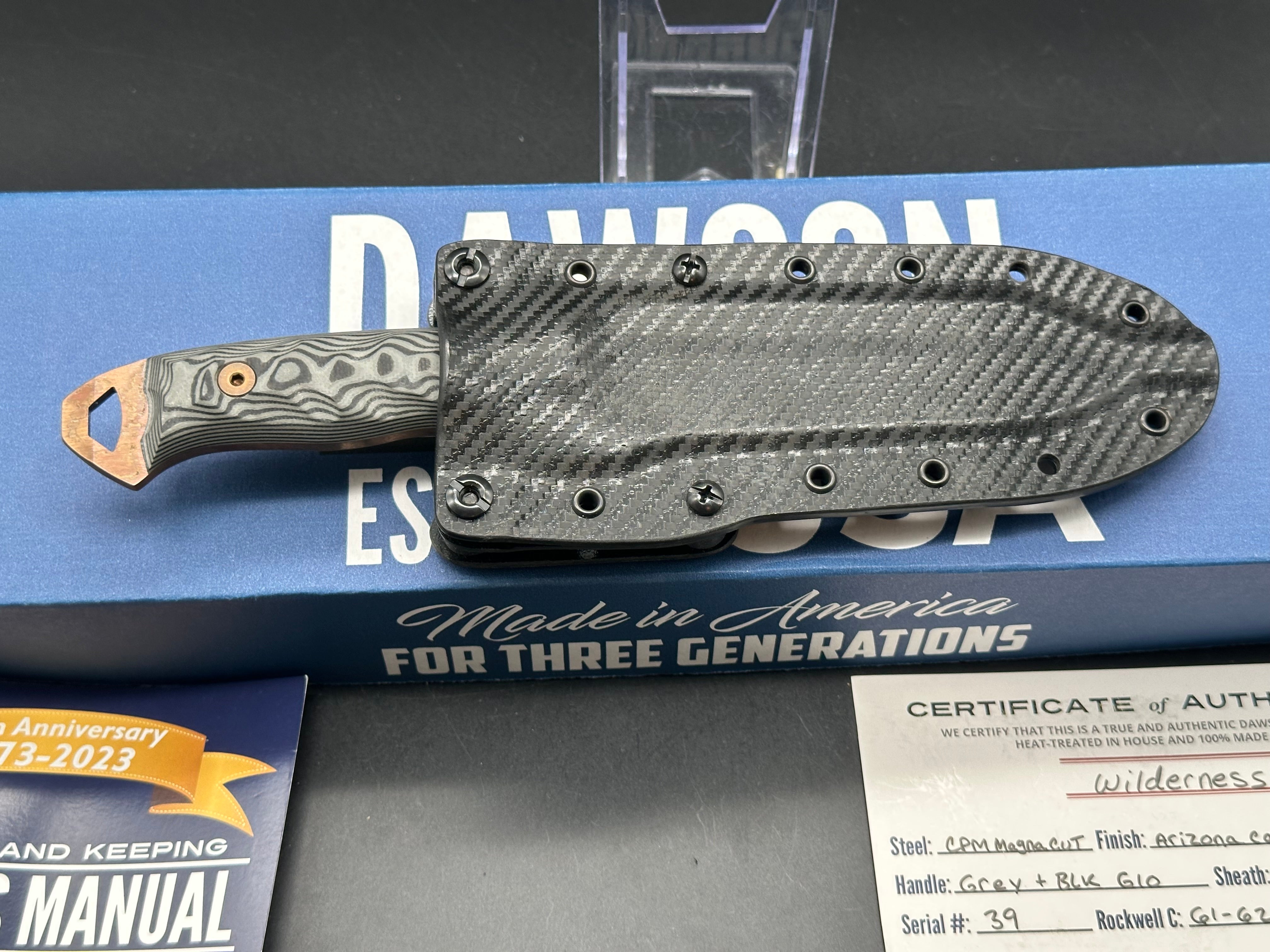 Premium Dawson Knives Wilderness MagnaCut Blade - High-Performance Outdoor Survival Knife for Hunting, Camping & Bushcraft | Durable & Sharp Tactical Knife for Adventurers