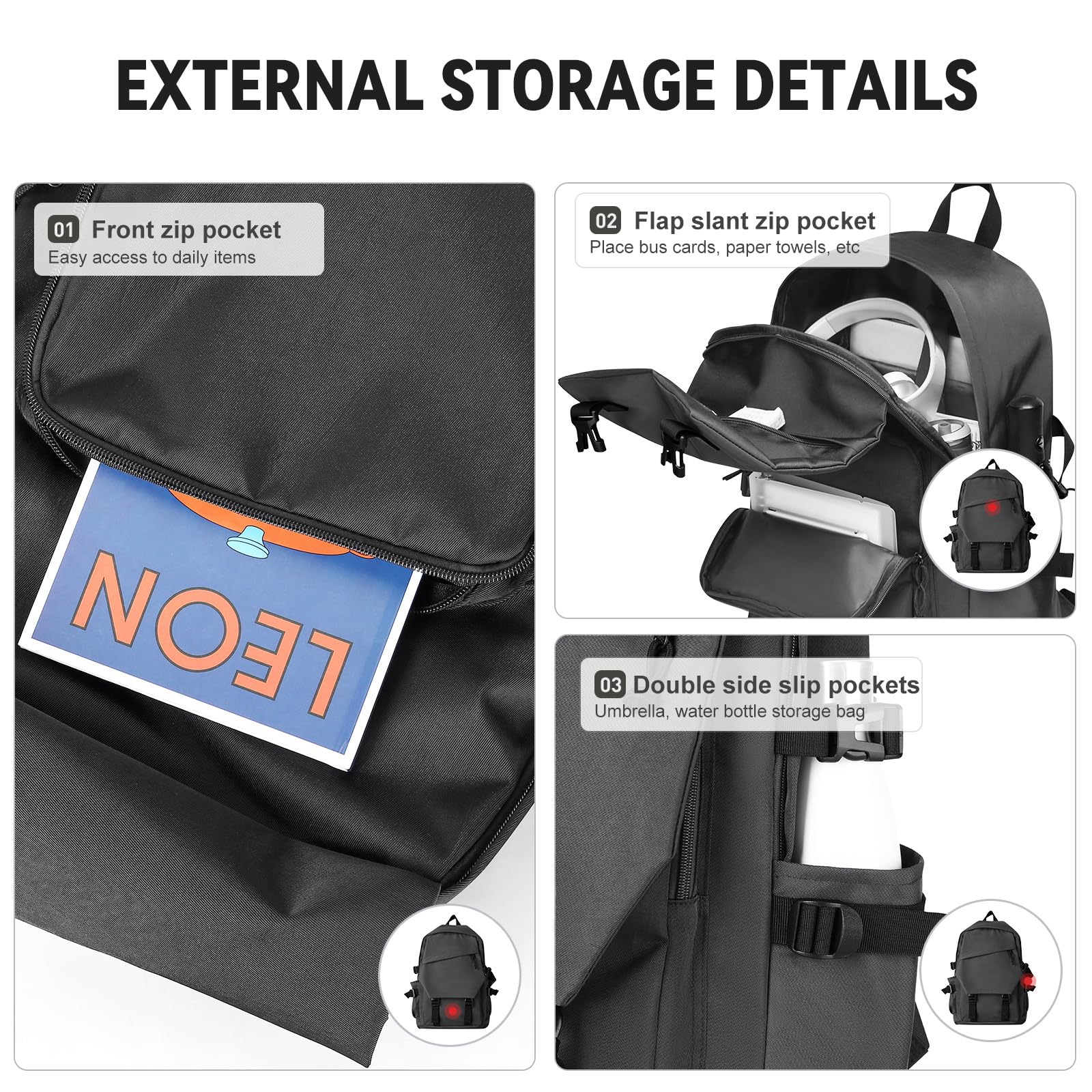 Upgraded Large Casual Daypack - Water Resistant Lightweight Laptop Backpack for Men & Women | College, High School, Travel & Sports Bookbag | Dark Grey Size L | Perfect for Commuting, Campus Life & Outdoor Adventures