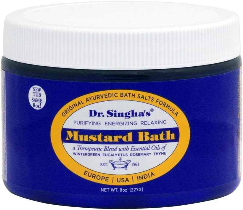 Dr. Singha's Mustard Bath - 8 oz | Herbal Muscle Relief & Relaxation | Perfect for Post-Workout Recovery & Stress Relief