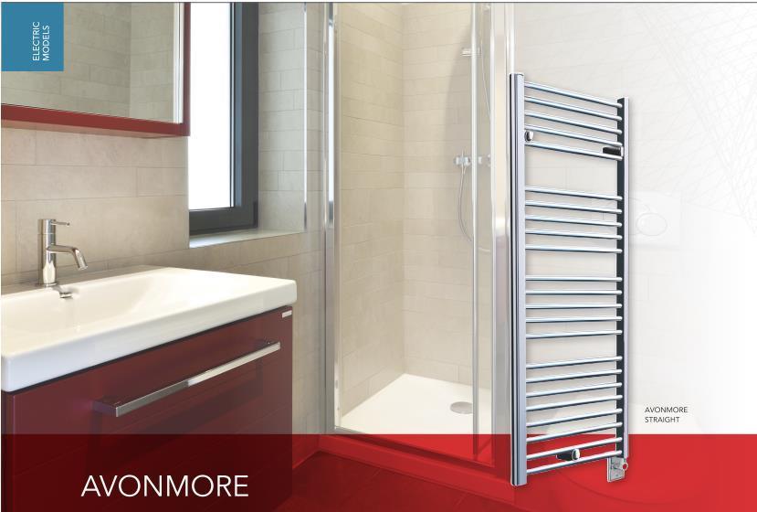 Myson Classic Comfort Avonmore Straight EECOS126 Hardwired Towel Warmer - 25W x 54H - Bathroom Luxury Heated Towel Rack for Spa, Hotel & Home Use