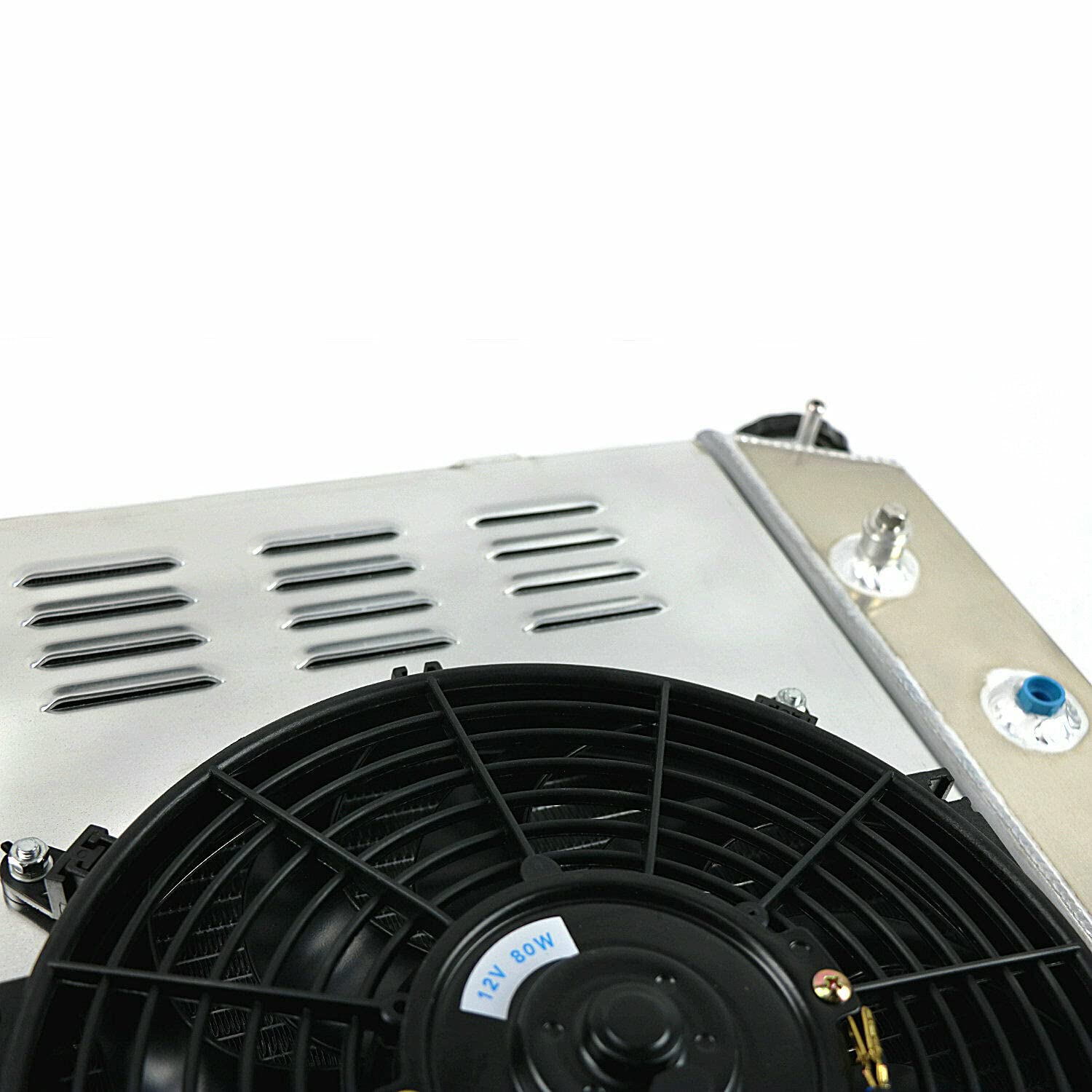 Full Aluminum Radiator with Fan & Shroud Kit for 1973-1987 Chevy C/K C10 C20 C30 C1500 C2500 Trucks - High-Performance Cooling System Upgrade for Off-Road & Towing