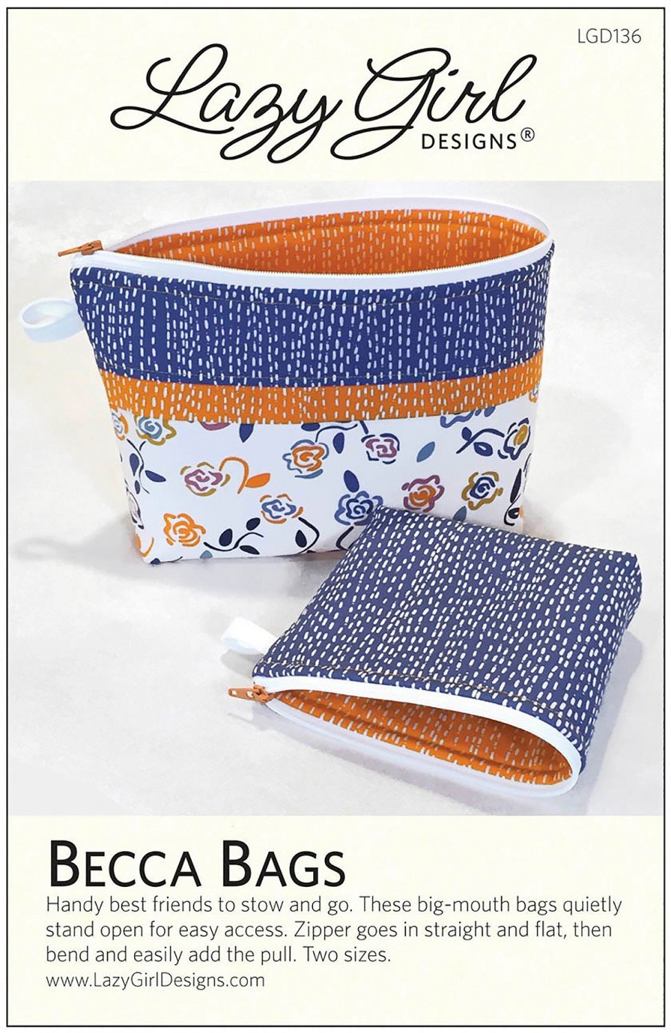 Lazy Girl Designs Becca Bags Pattern - Trendy DIY Tote Bag Sewing Kit for Women | Perfect for Beach, Shopping & Everyday Use