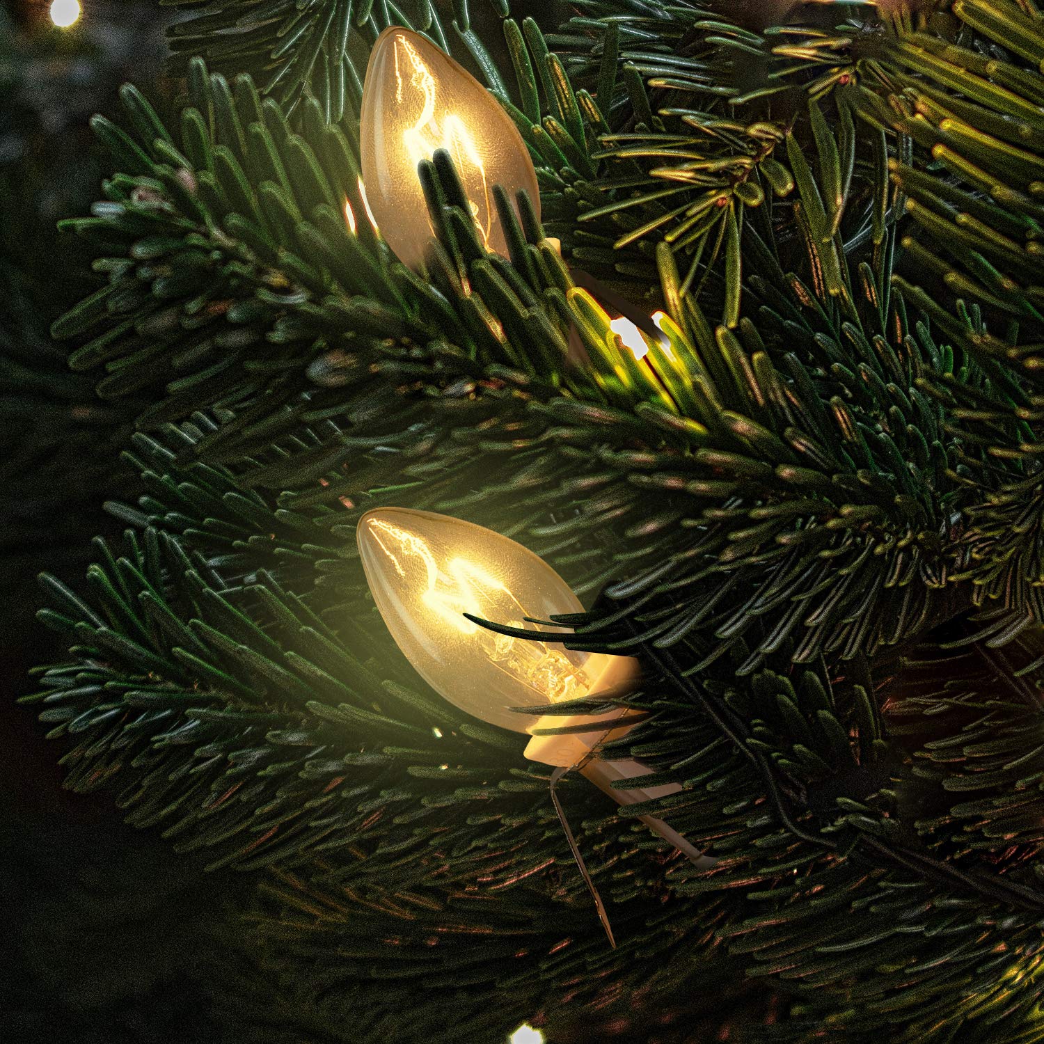 Minetom 6ft Christmas Village Light Cord with On/Off Switch - 2 Pack Holiday Decorative String Lights for Tree, Mantel, Window & Small Object Illumination