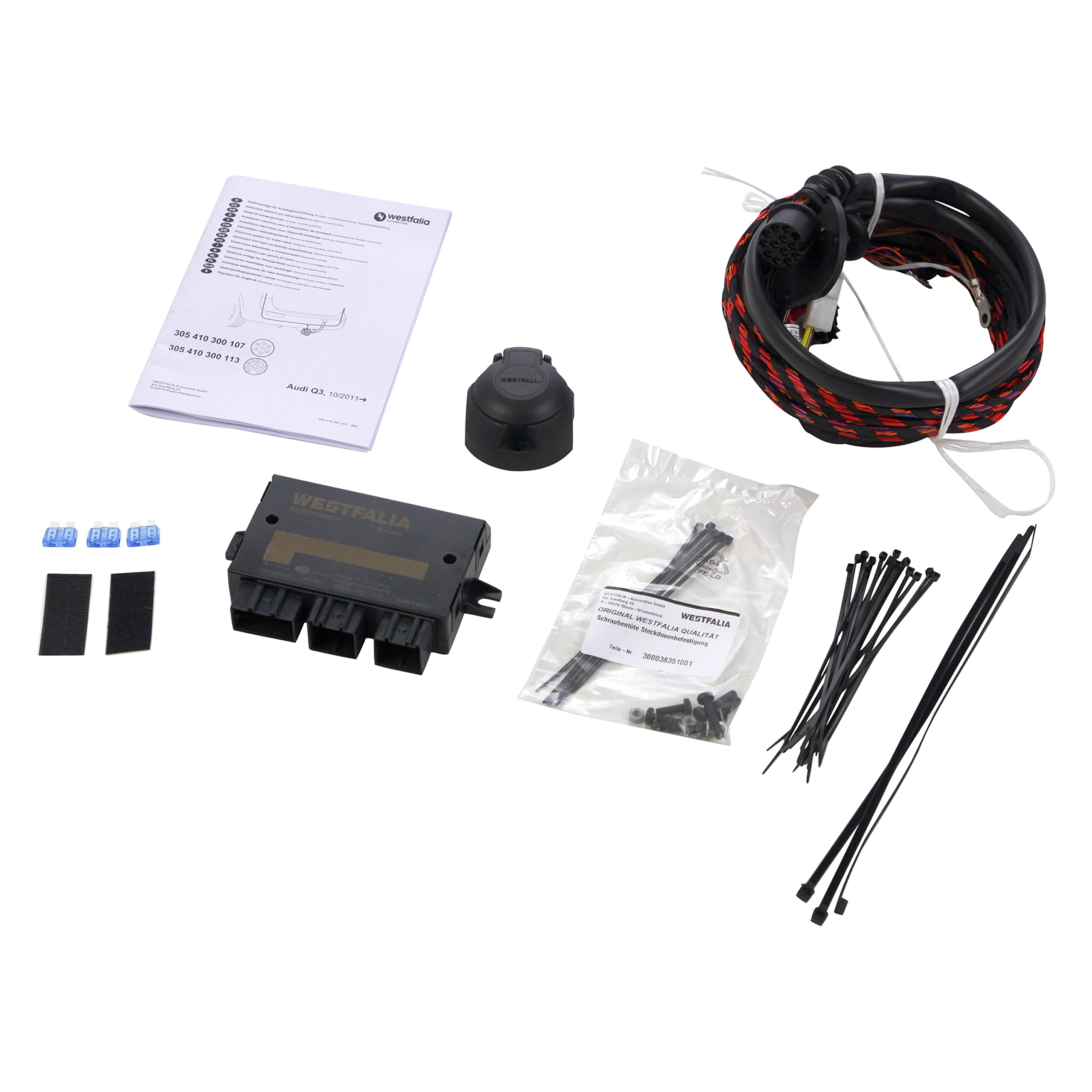 305410300113 Electric Towbar Kit - Heavy Duty Trailer Hitch Wiring Harness for Trucks & SUVs - Easy Installation & Weatherproof - Perfect for Towing Trailers, Boats & Campers